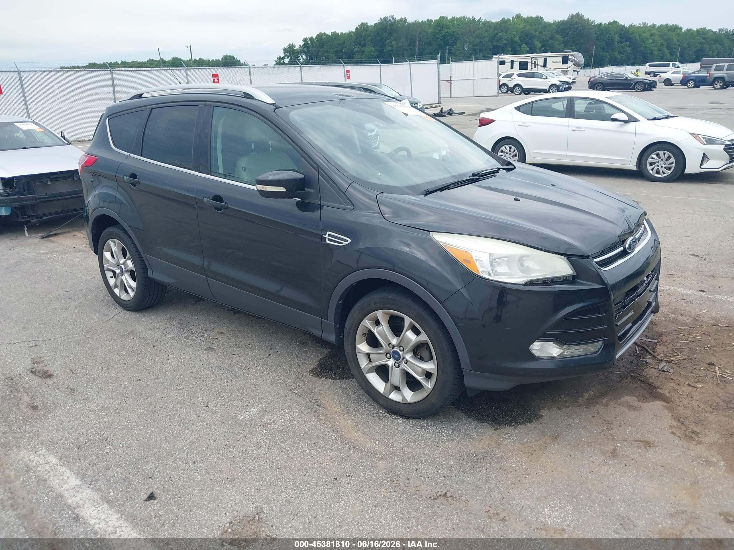 2014 Ford Escape Titanium Black vin: 1FMCU9JX8EUD08370