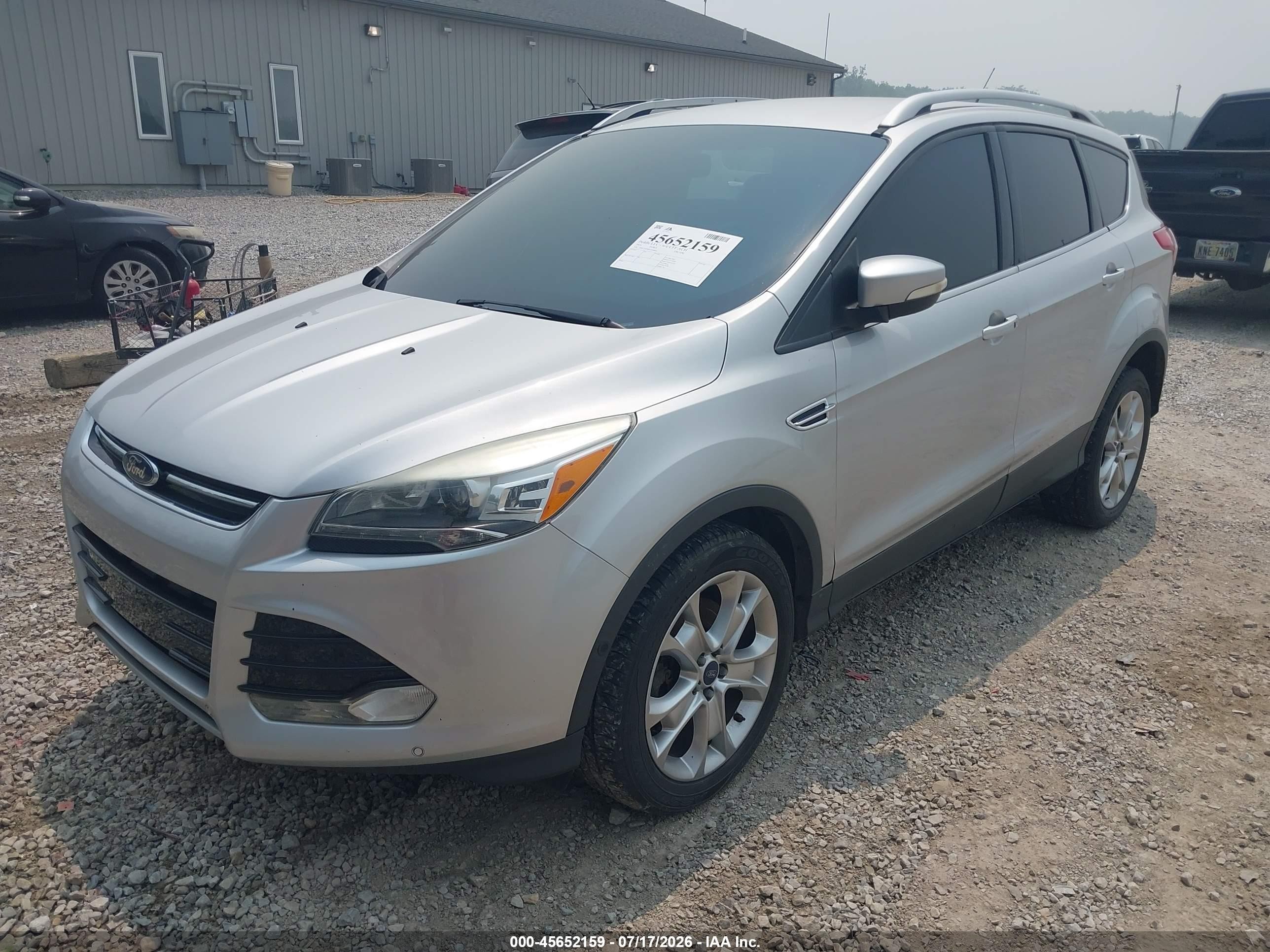 2014 Ford Escape Titanium Silver vin: 1FMCU9JX8EUE08856