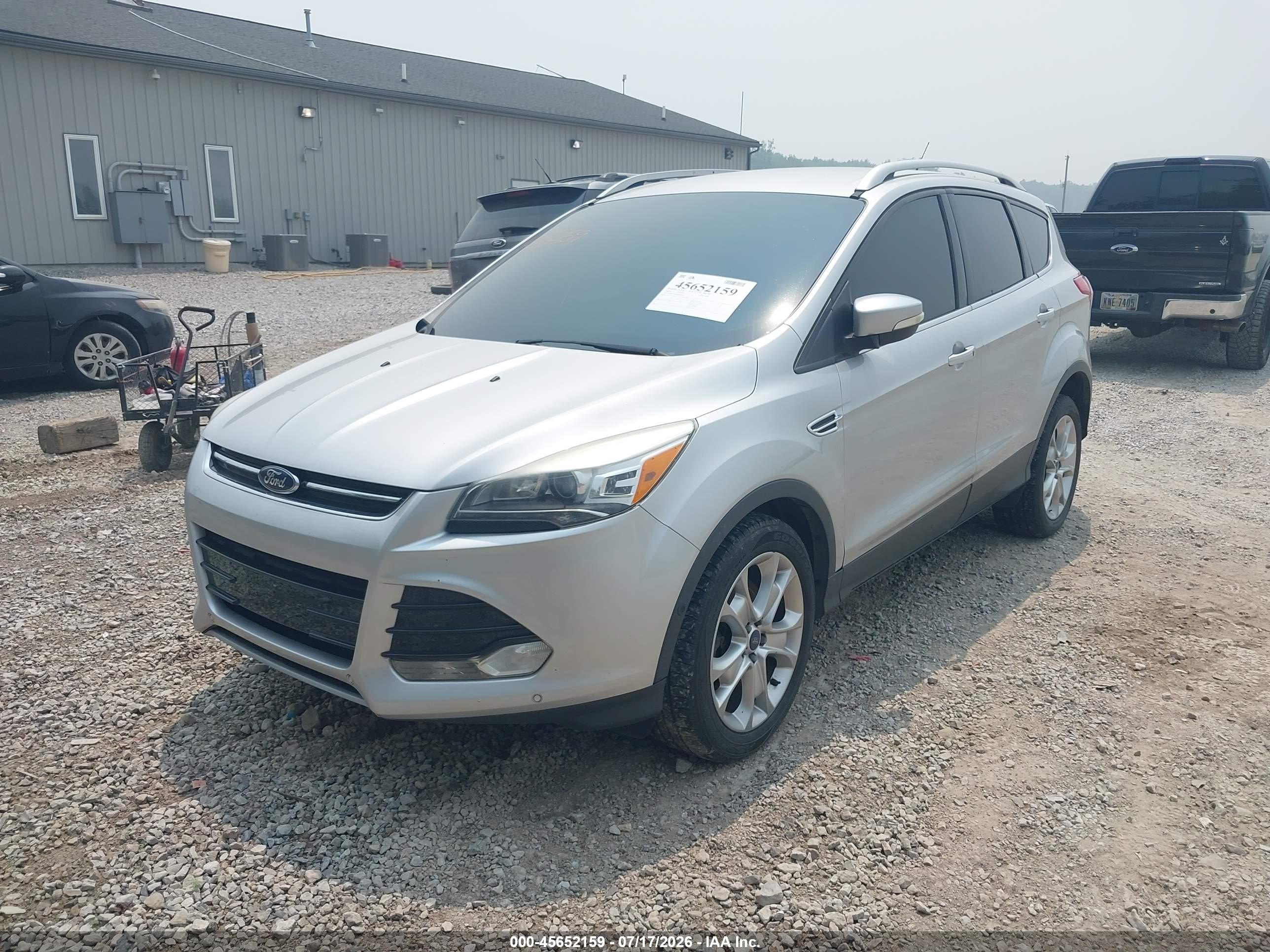 2014 Ford Escape Titanium Silver vin: 1FMCU9JX8EUE08856