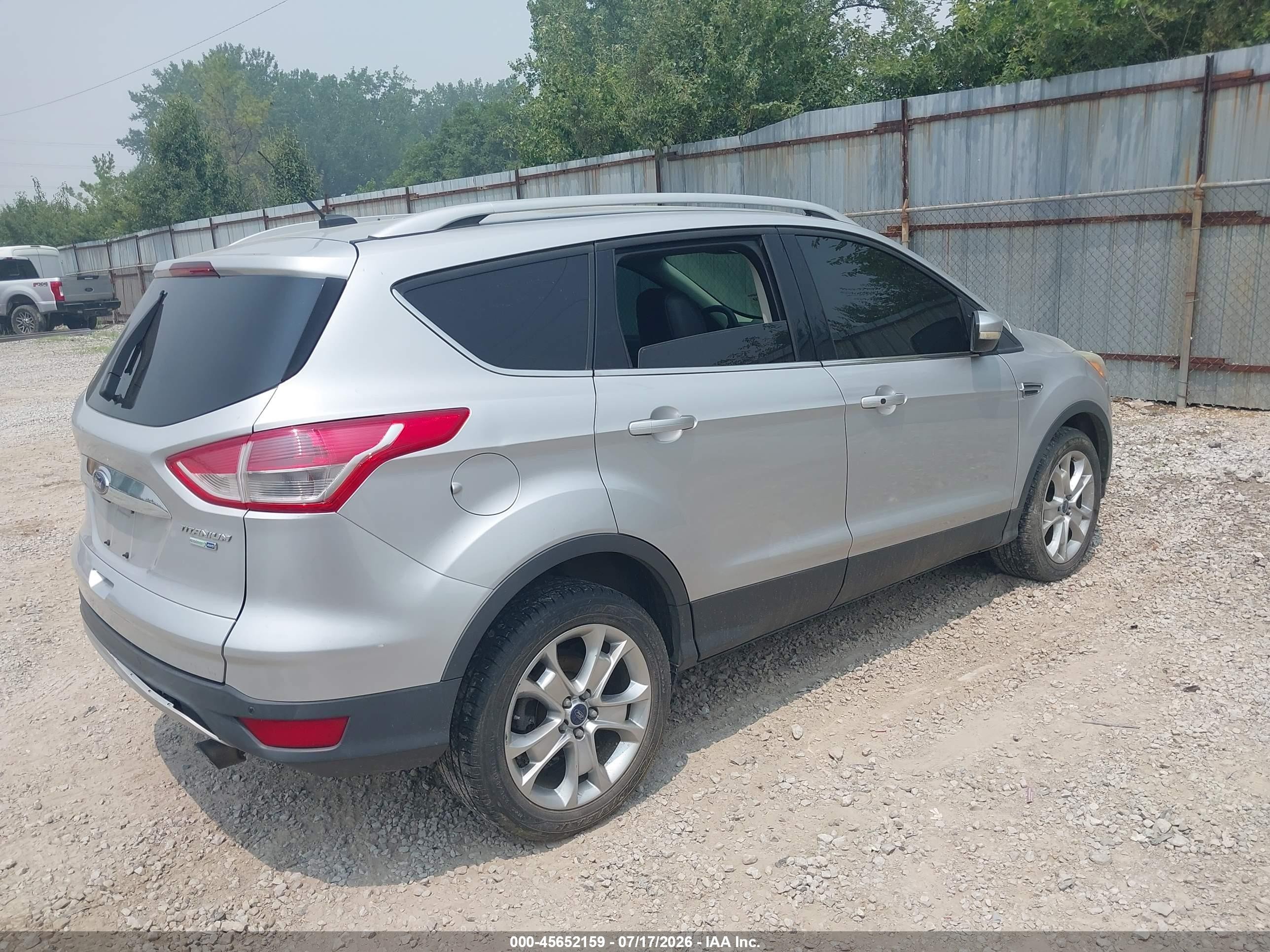 2014 Ford Escape Titanium Silver vin: 1FMCU9JX8EUE08856