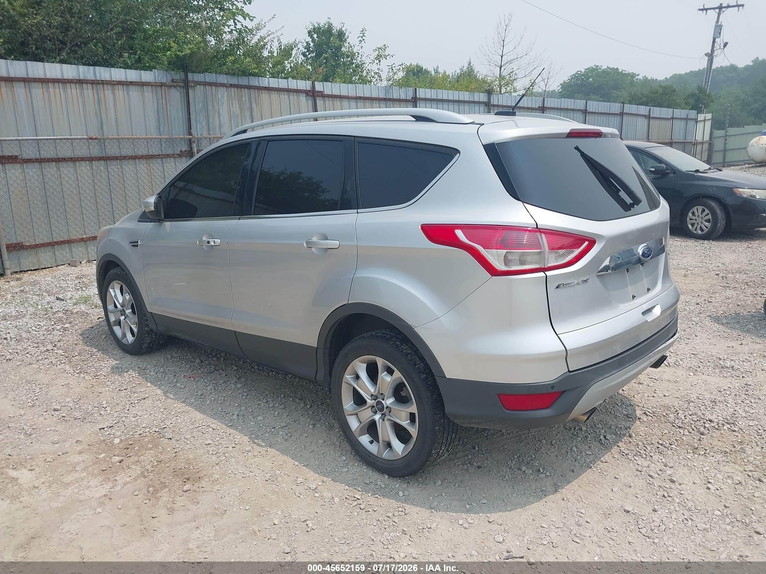 2014 Ford Escape Titanium Silver vin: 1FMCU9JX8EUE08856