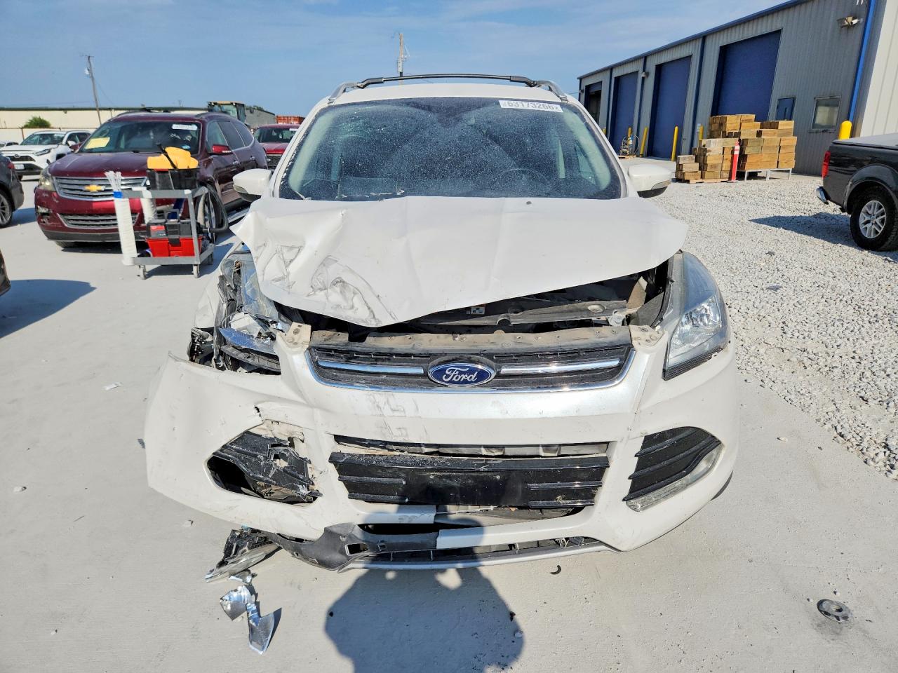 2015 Ford Escape Titanium White vin: 1FMCU9JX8FUC24213