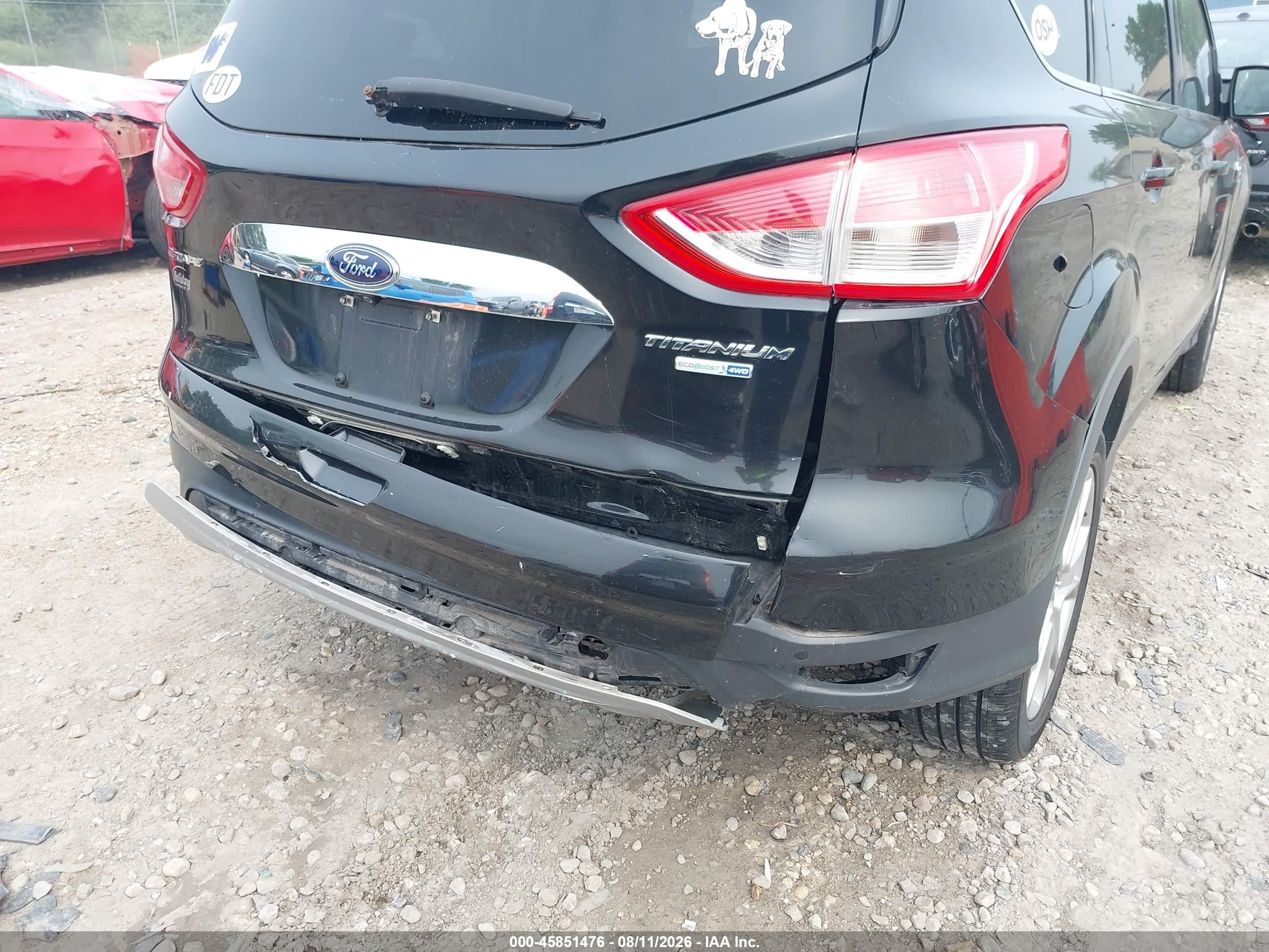 2015 Ford Escape Titanium Black vin: 1FMCU9JX9FUB60490