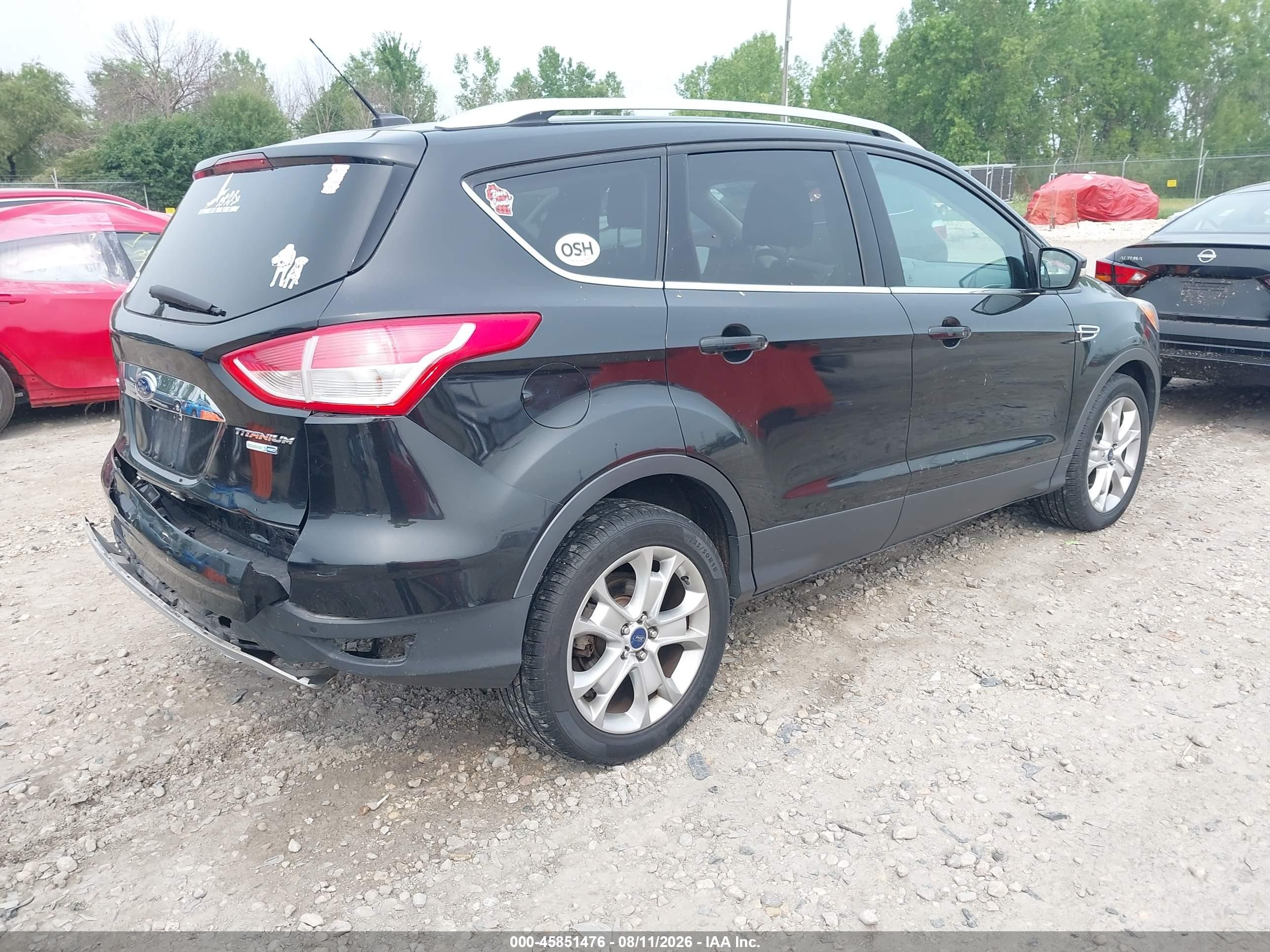 2015 Ford Escape Titanium Black vin: 1FMCU9JX9FUB60490
