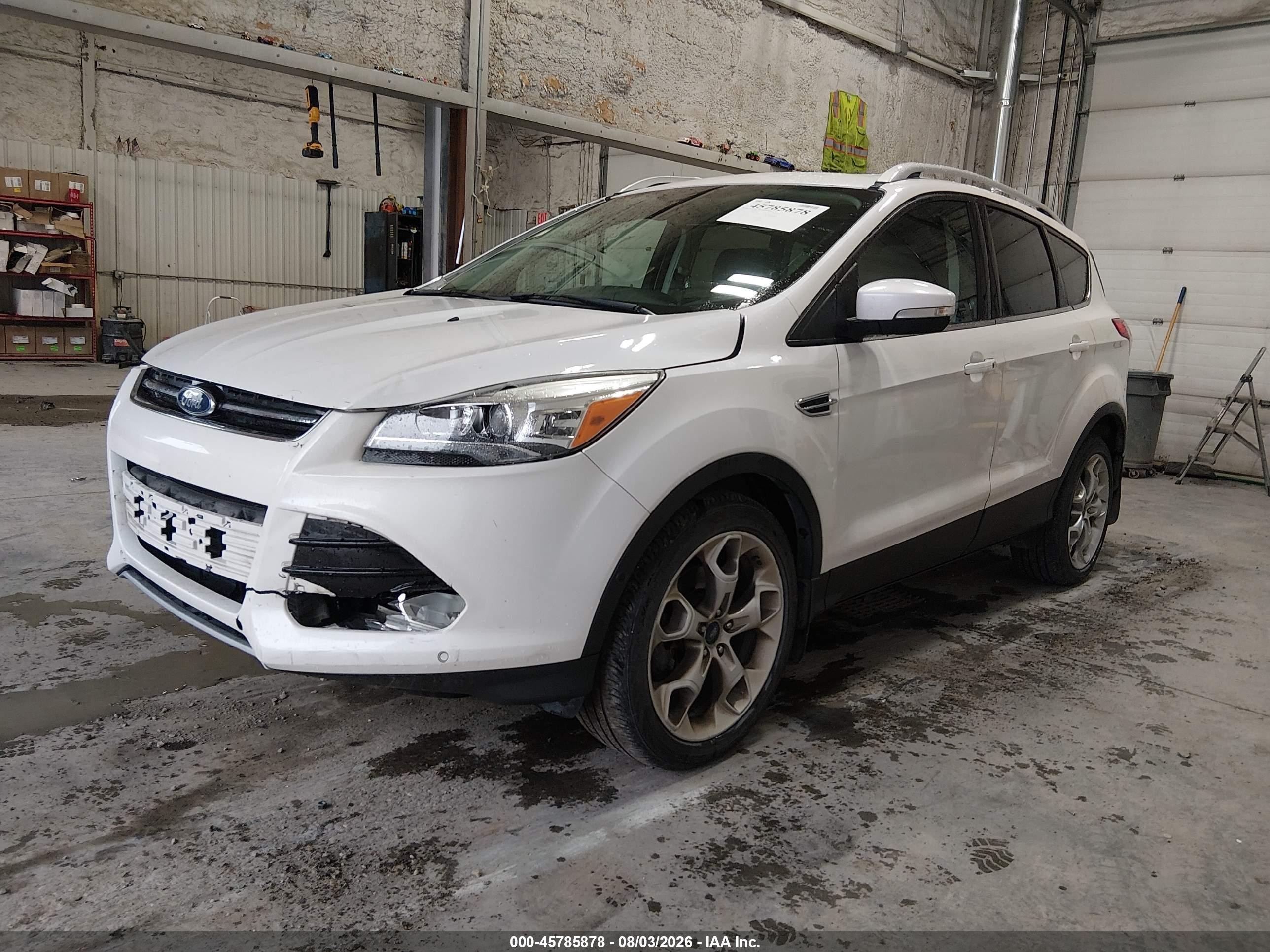 2015 Ford Escape Titanium Белый vin: 1FMCU9JXXFUB63883