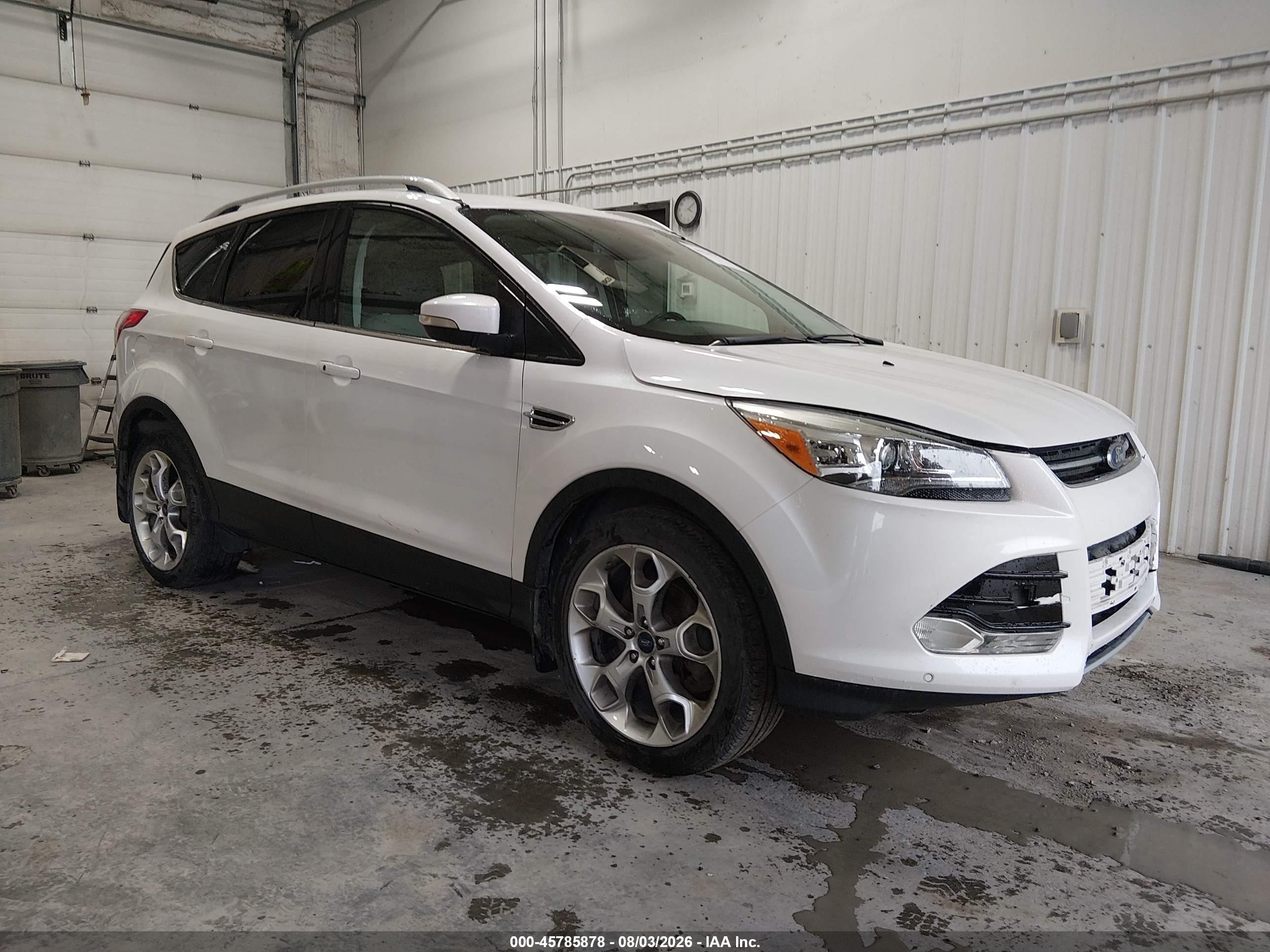 2015 Ford Escape Titanium White vin: 1FMCU9JXXFUB63883