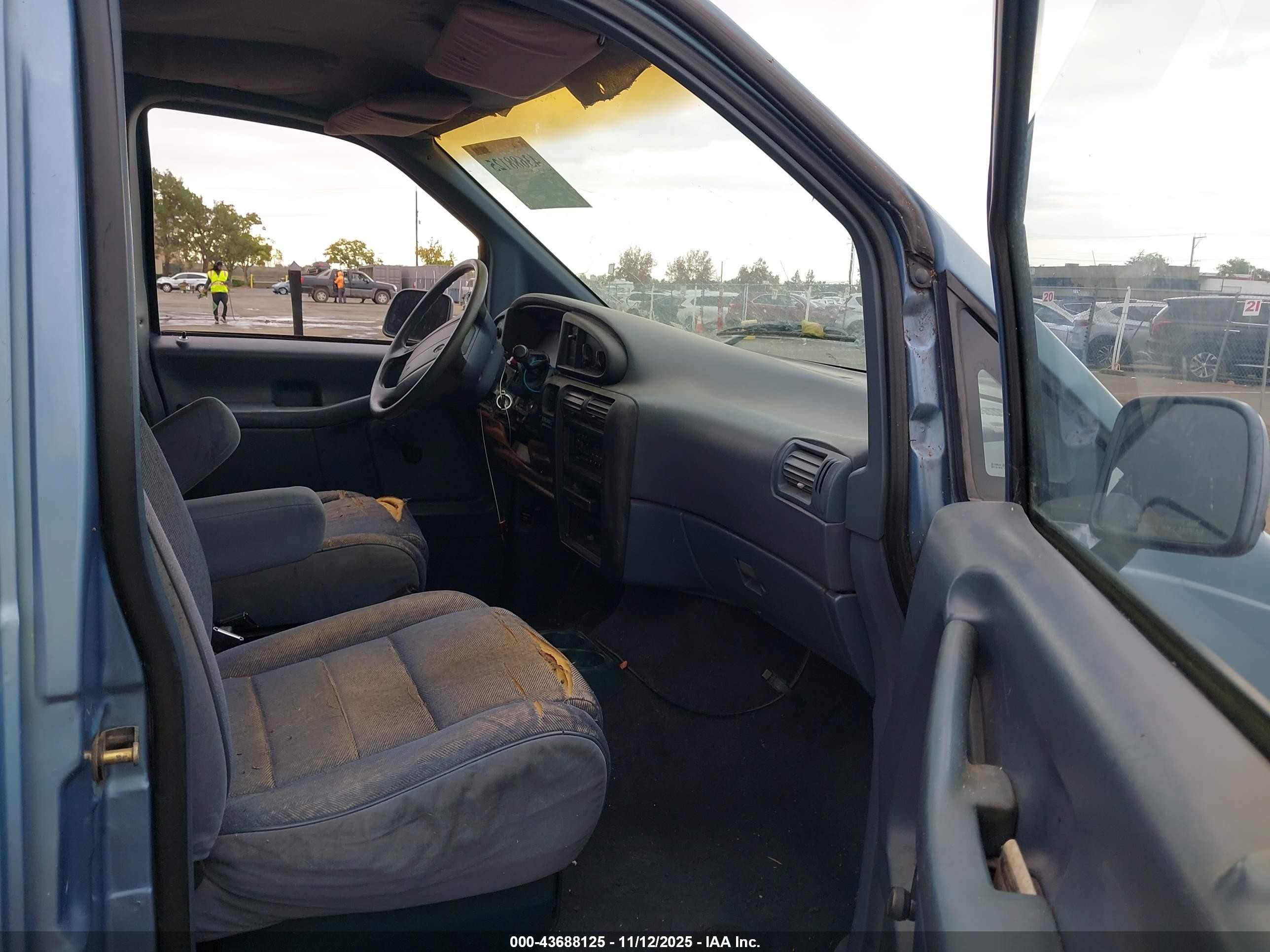 1992 Ford Aerostar   Blue vin: 1FMDA11U3NZA03284