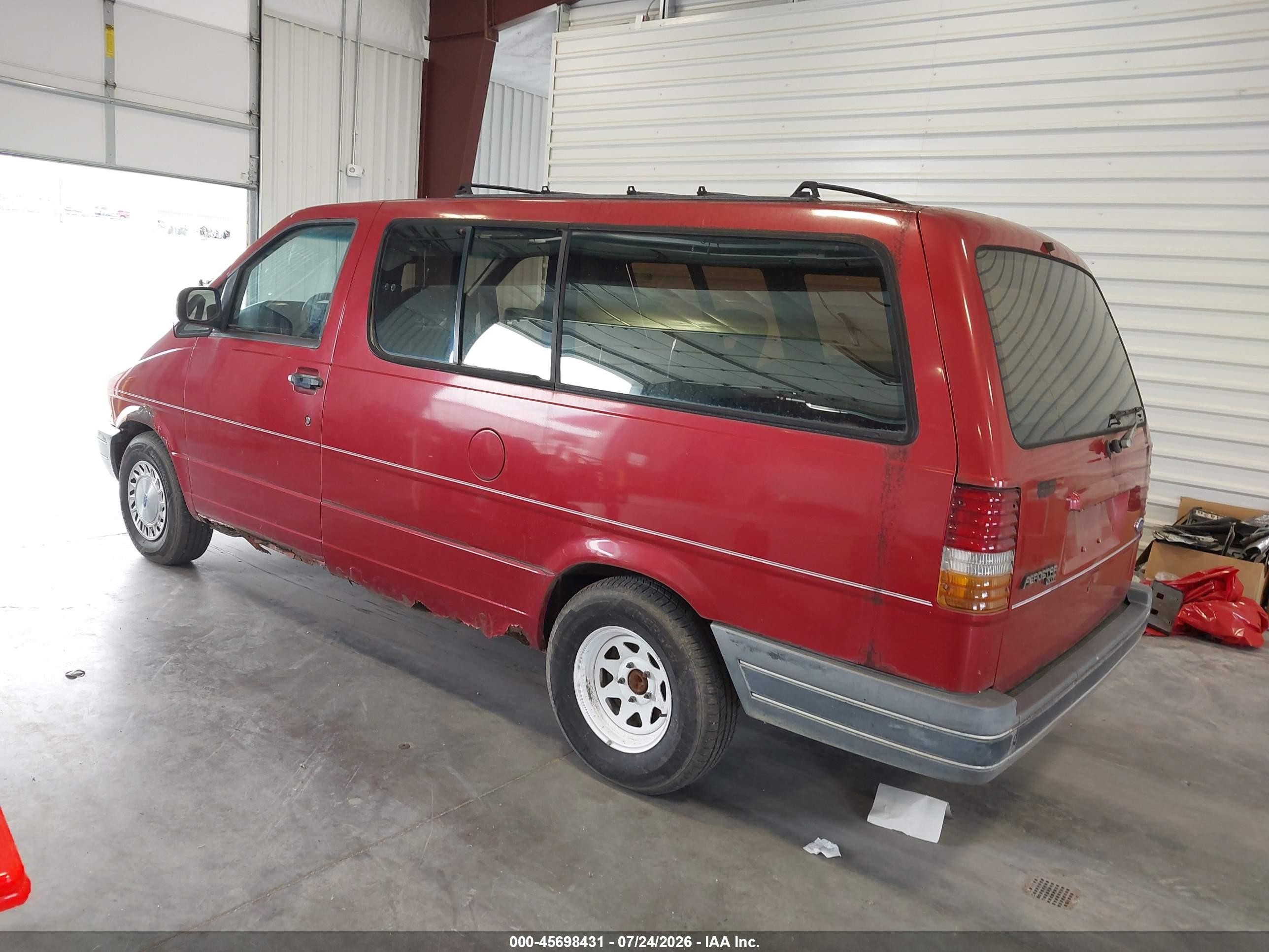 1990 Ford Aerostar   Red vin: 1FMDA31U4LZA71456