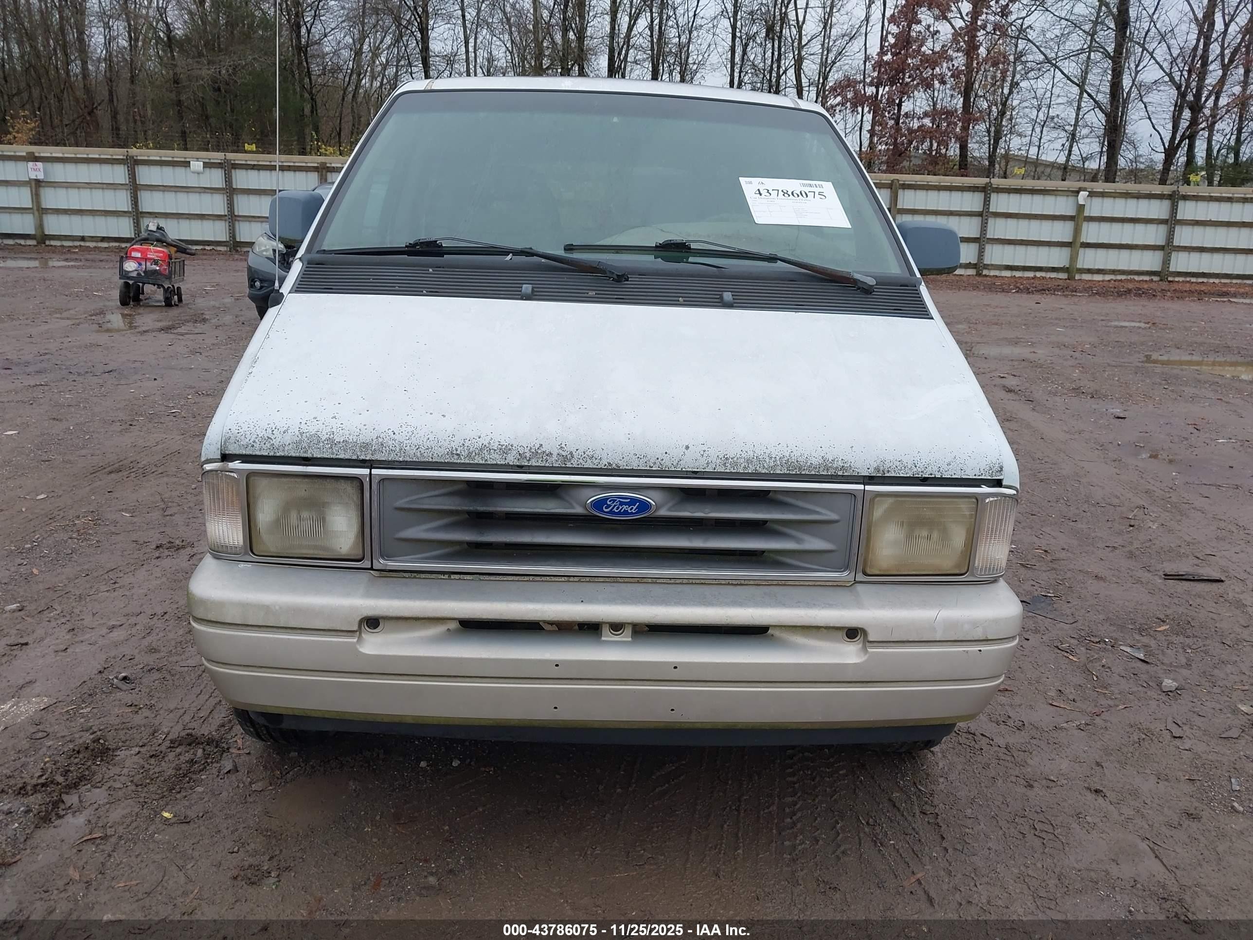 1995 Ford Aerostar   White vin: 1FMDA41X9SZA78577