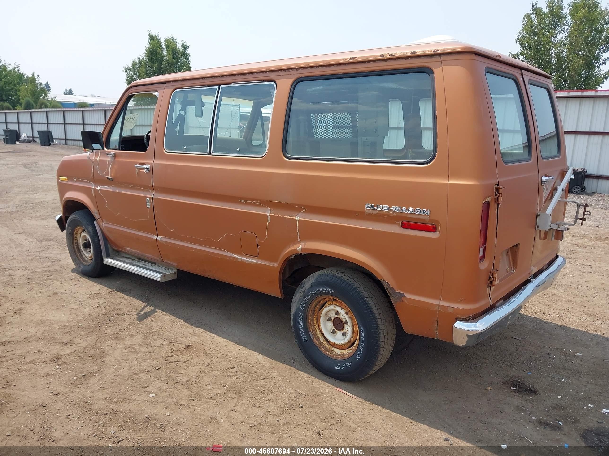 1981 Ford Econoline E150 Orange vin: 1FMDE11E6BHB04625