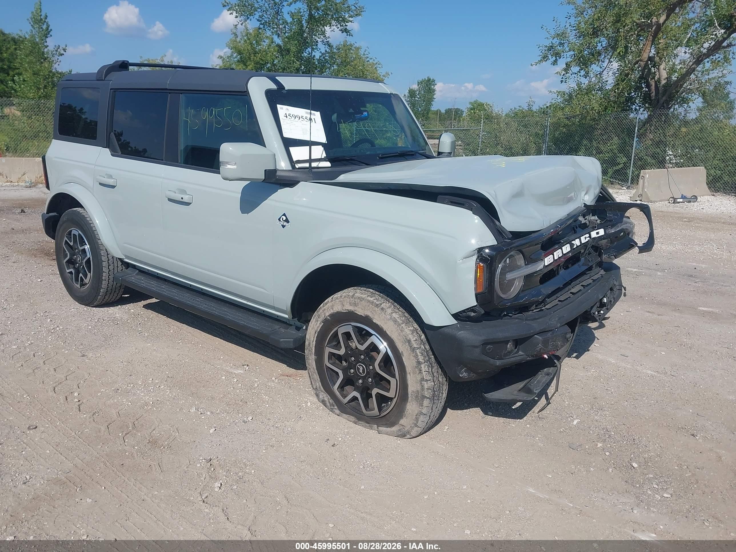 2022 Ford Bronco Outer Banks Серый vin: 1FMDE5BH1NLB21608
