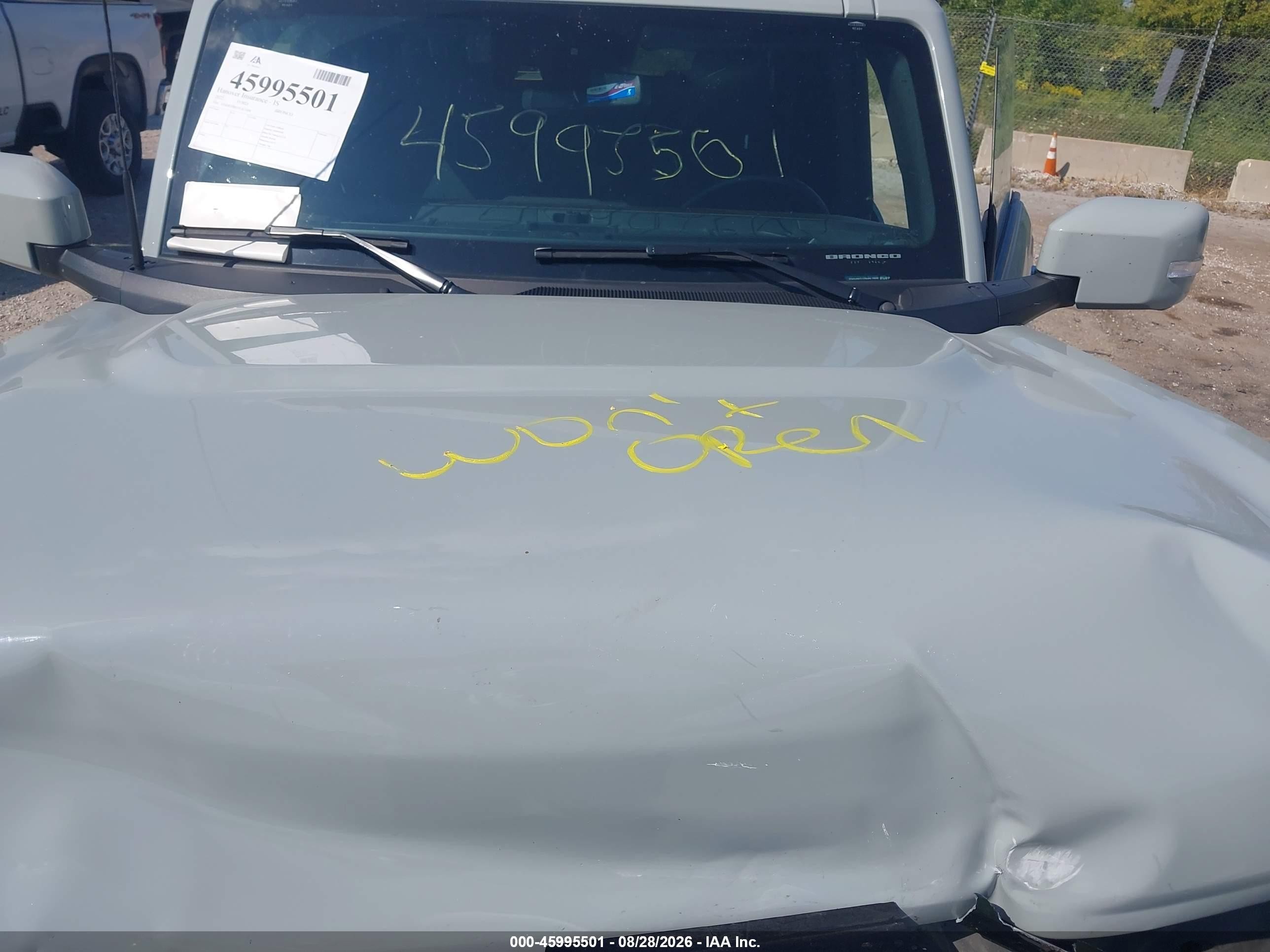 2022 Ford Bronco Outer Banks Серый vin: 1FMDE5BH1NLB21608