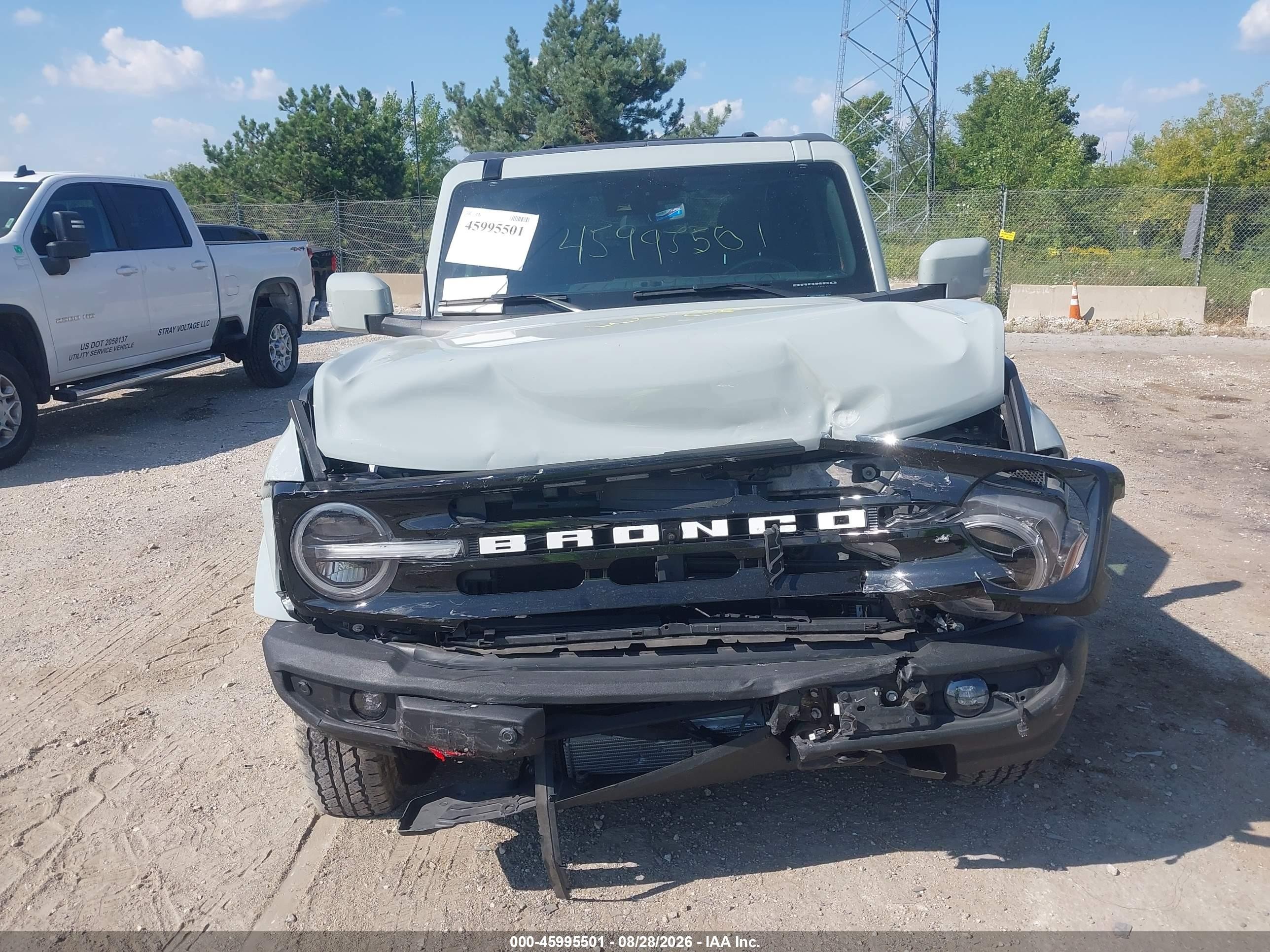 2022 Ford Bronco Outer Banks Серый vin: 1FMDE5BH1NLB21608