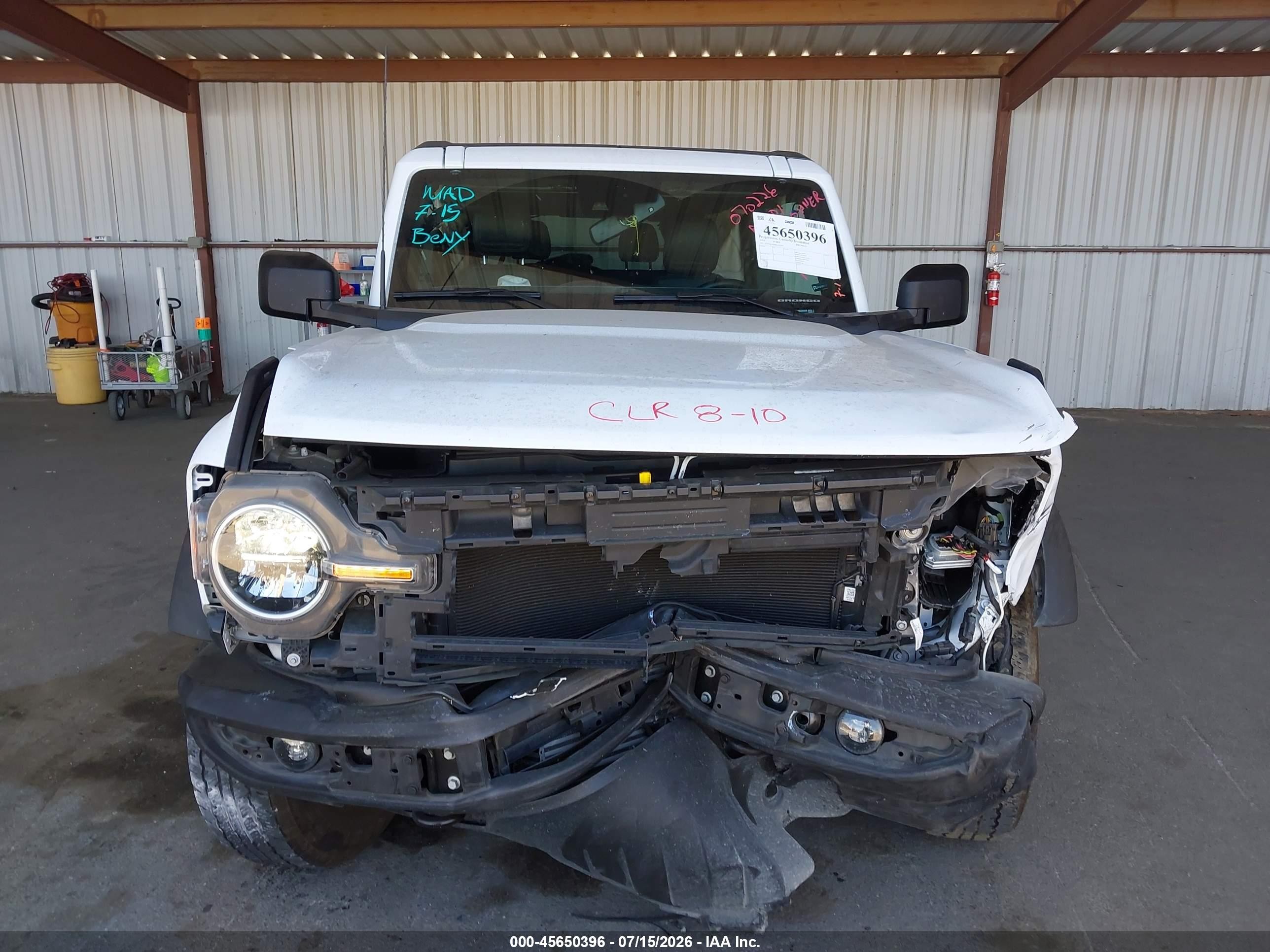 2024 Ford Bronco Big Bend Белый vin: 1FMDE7AH8RLA03459