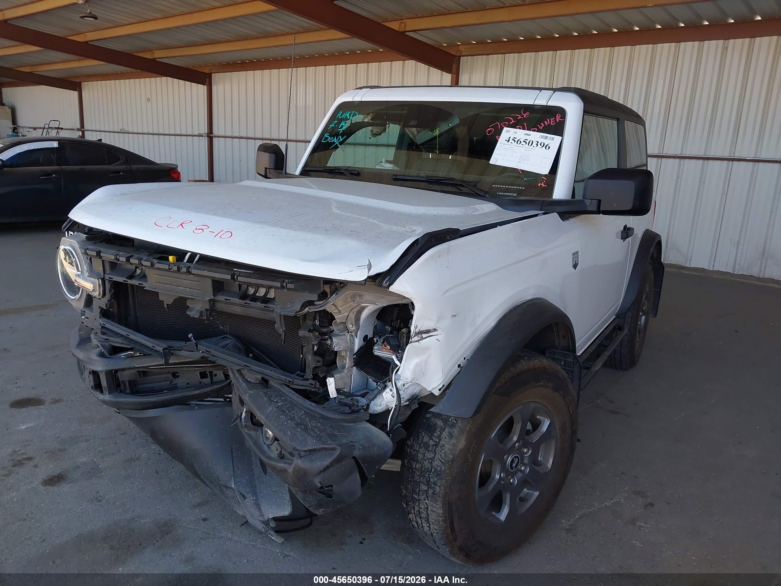 2024 Ford Bronco Big Bend Белый vin: 1FMDE7AH8RLA03459