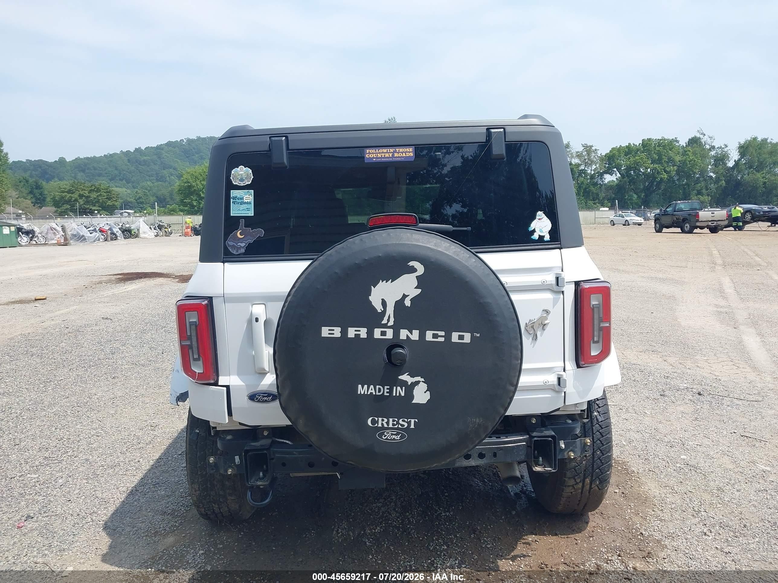 2024 Ford Bronco Outer Banks White vin: 1FMDE8BH1RLB21809