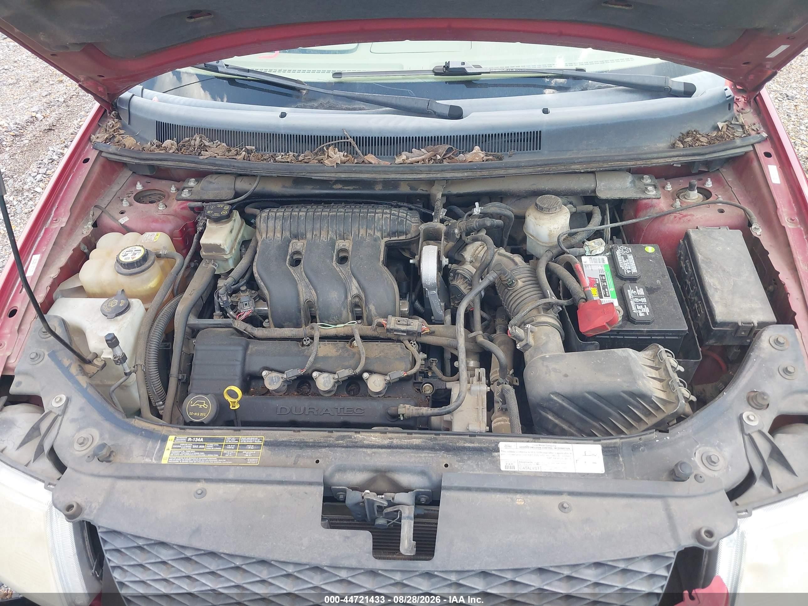 2007 Ford Freestyle Sel Red vin: 1FMDK02127GA38294