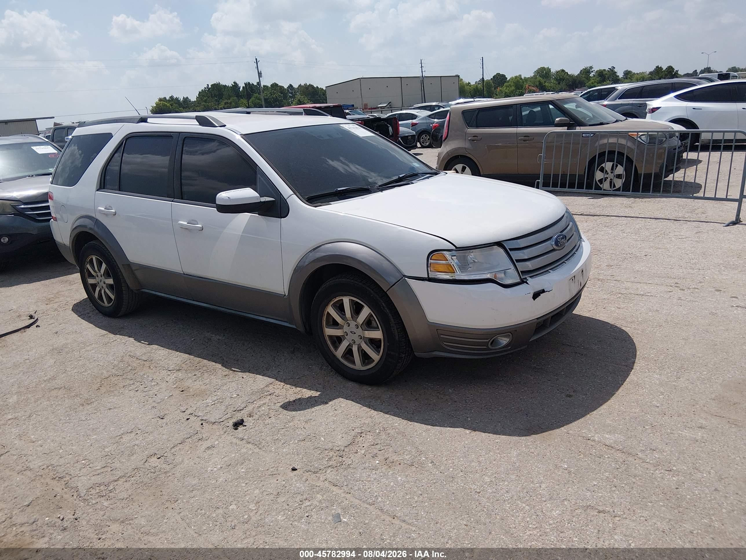 2008 Ford Taurus X Sel White vin: 1FMDK02W08GA32300