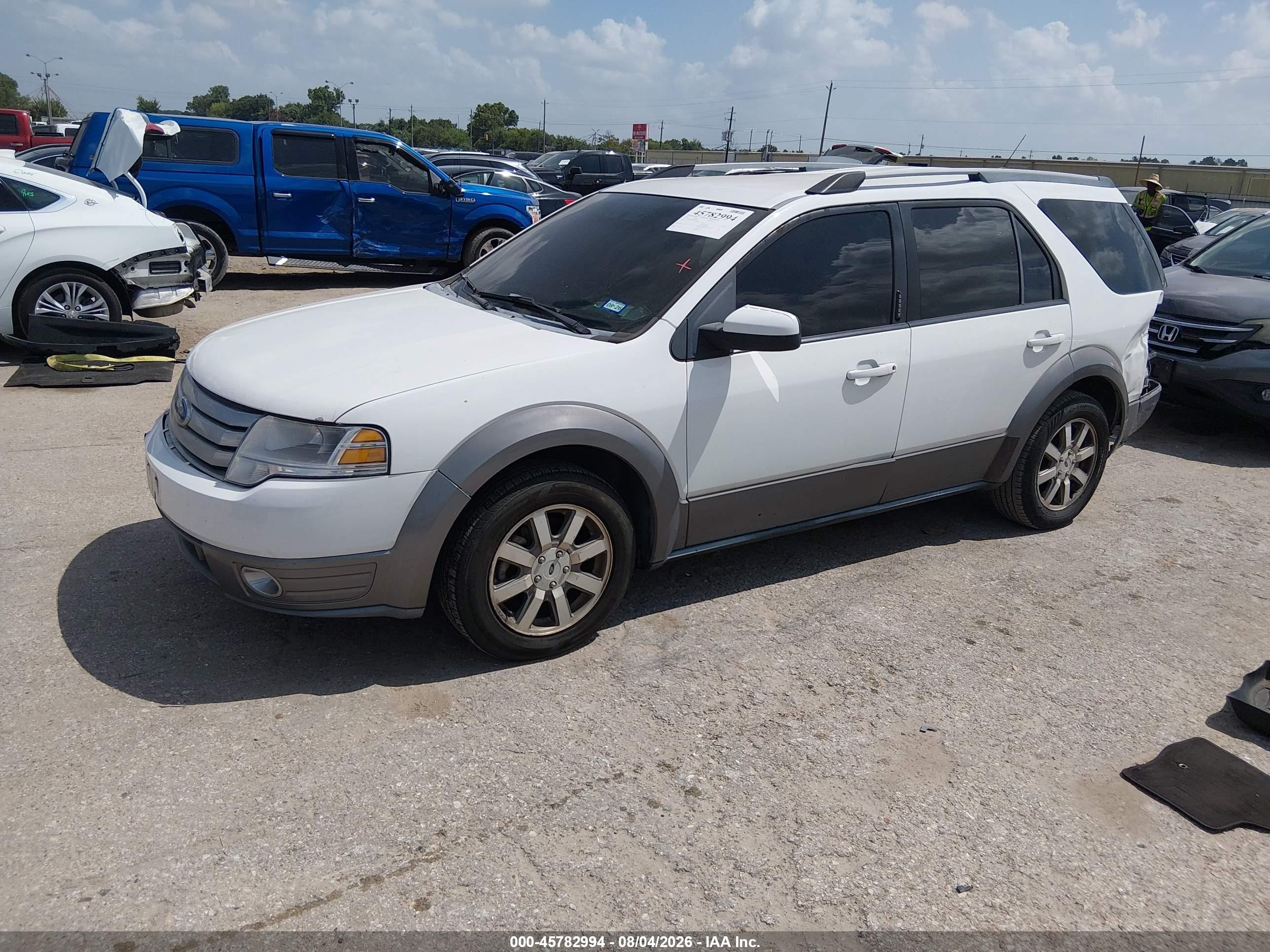 2008 Ford Taurus X Sel White vin: 1FMDK02W08GA32300