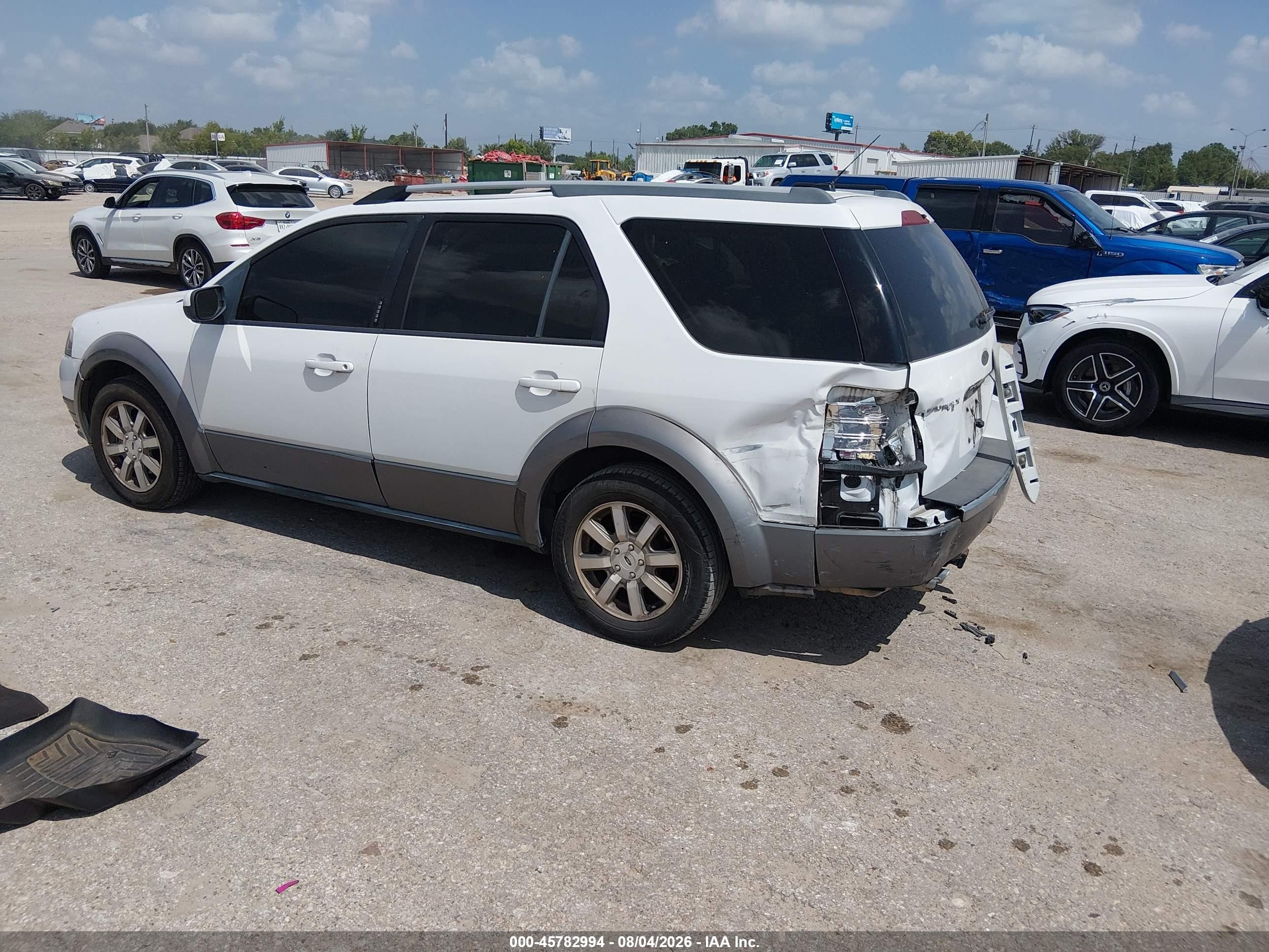 2008 Ford Taurus X Sel White vin: 1FMDK02W08GA32300