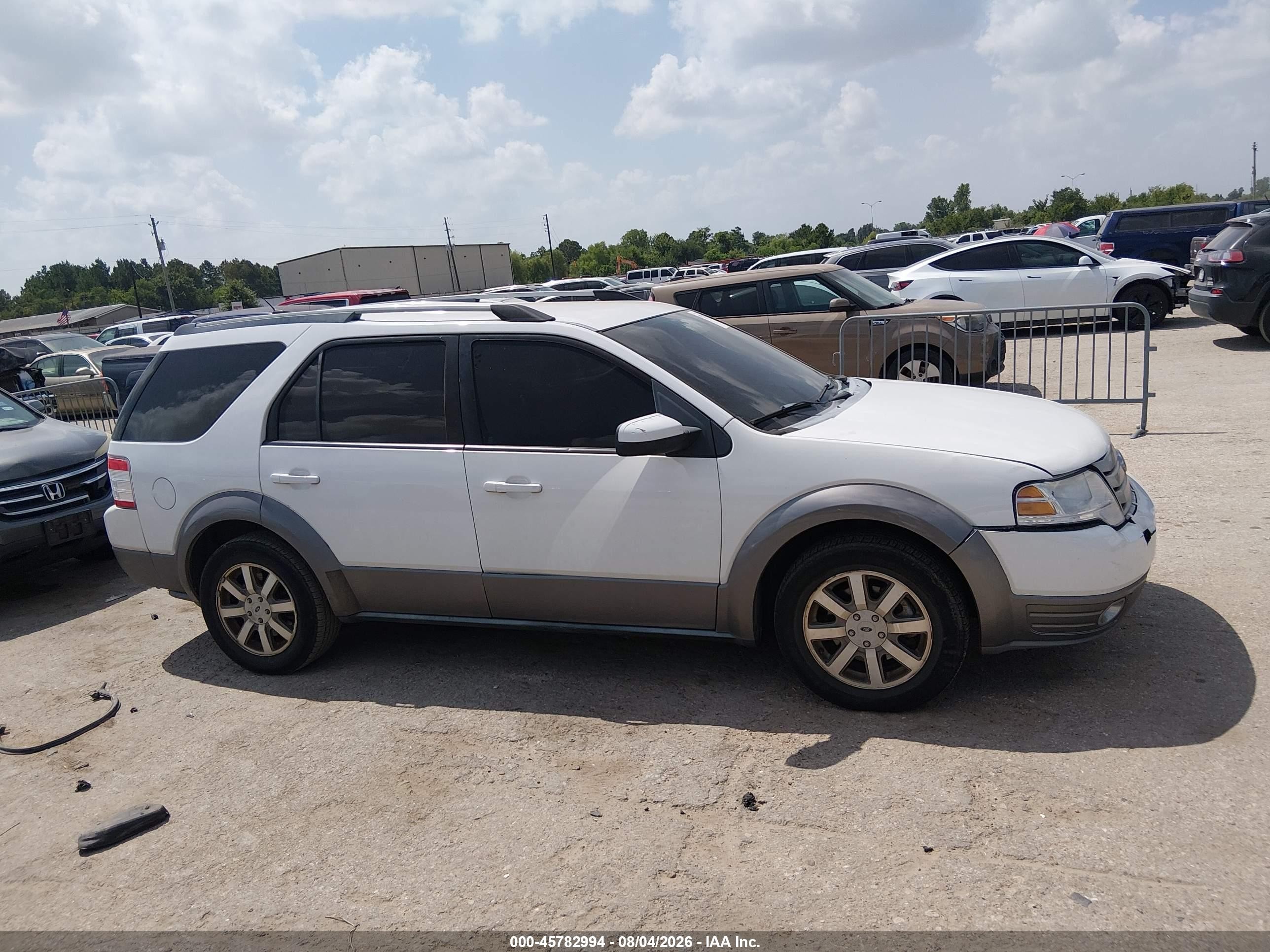 2008 Ford Taurus X Sel White vin: 1FMDK02W08GA32300