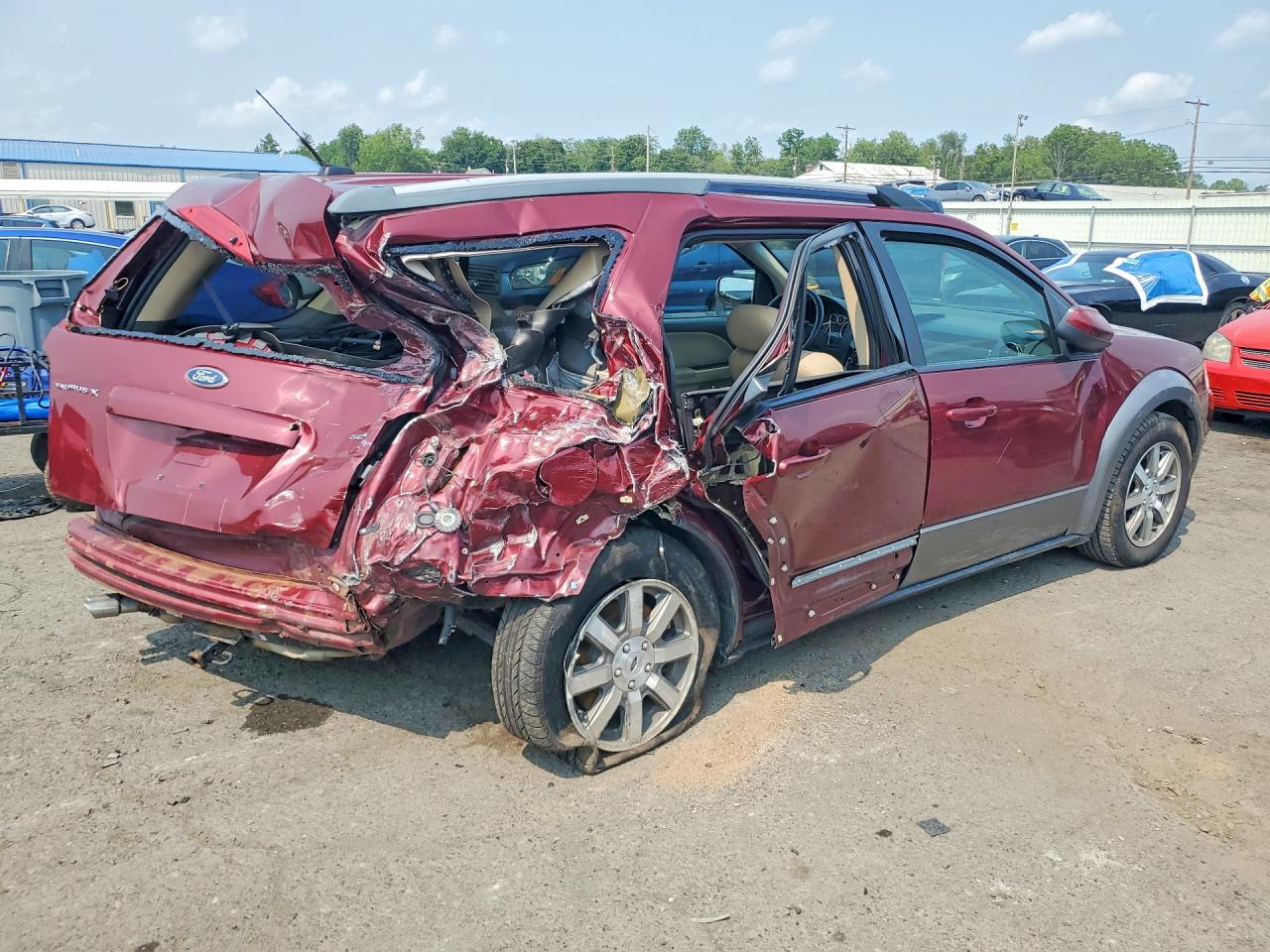 2008 Ford Taurus X Sel Red vin: 1FMDK02W08GA45824
