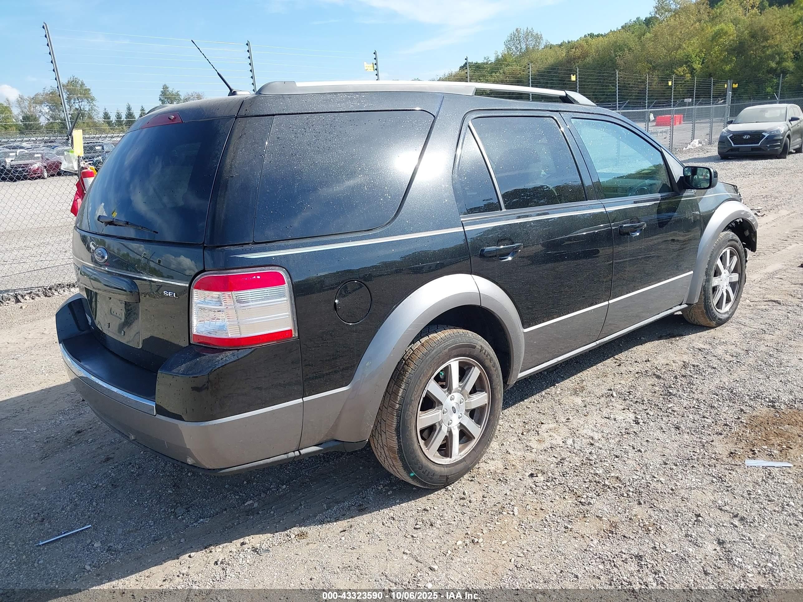 2009 Ford Taurus X Sel Black vin: 1FMDK02W59GA04395