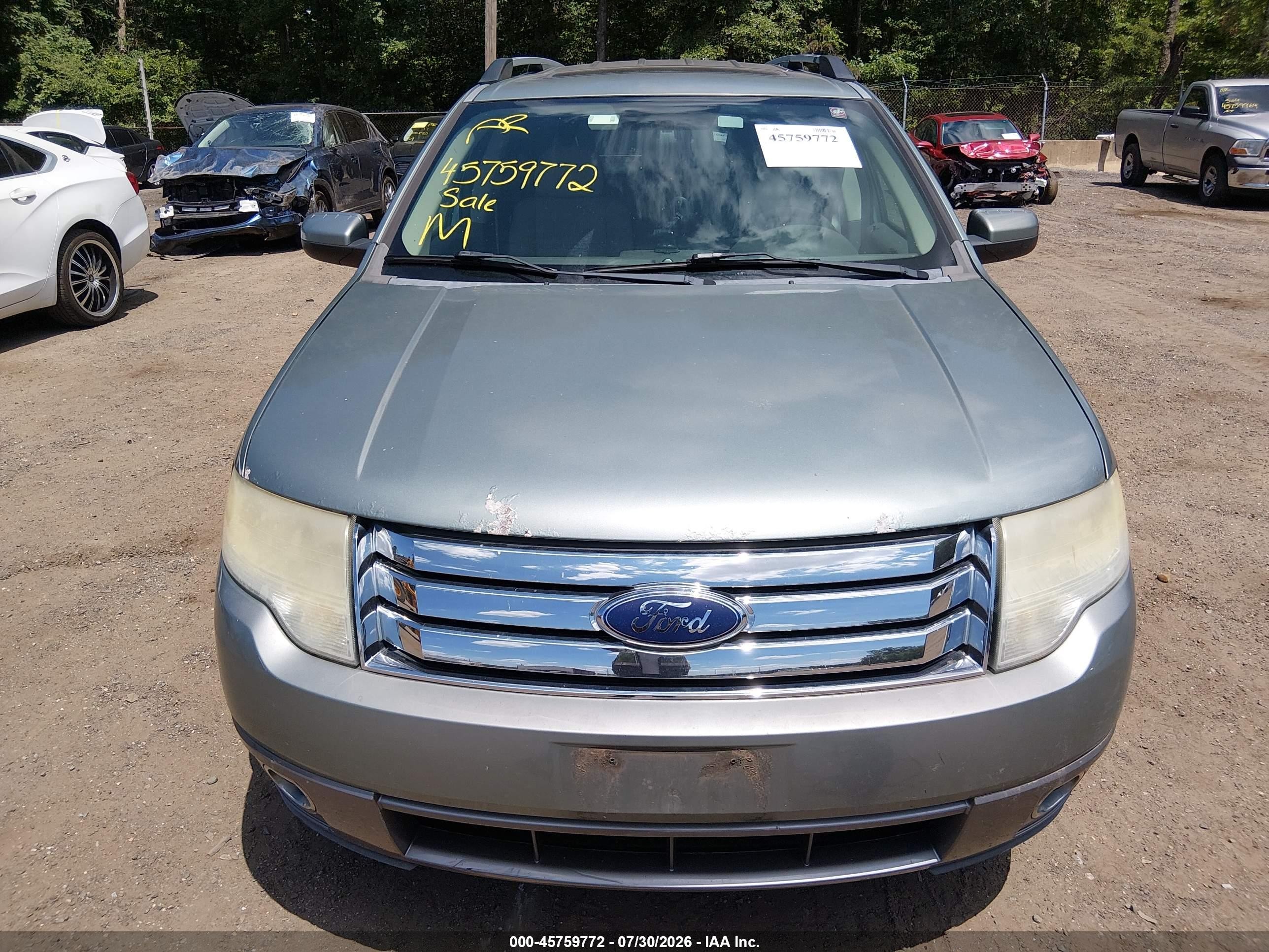 2008 Ford Taurus X Sel Зеленый vin: 1FMDK02W68GA33242