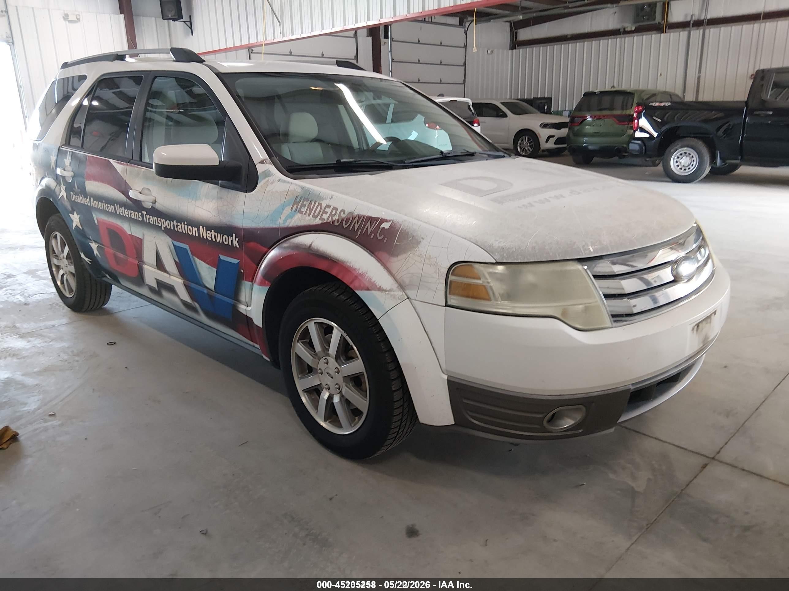 2008 Ford Taurus X Sel White vin: 1FMDK02W98GA39715