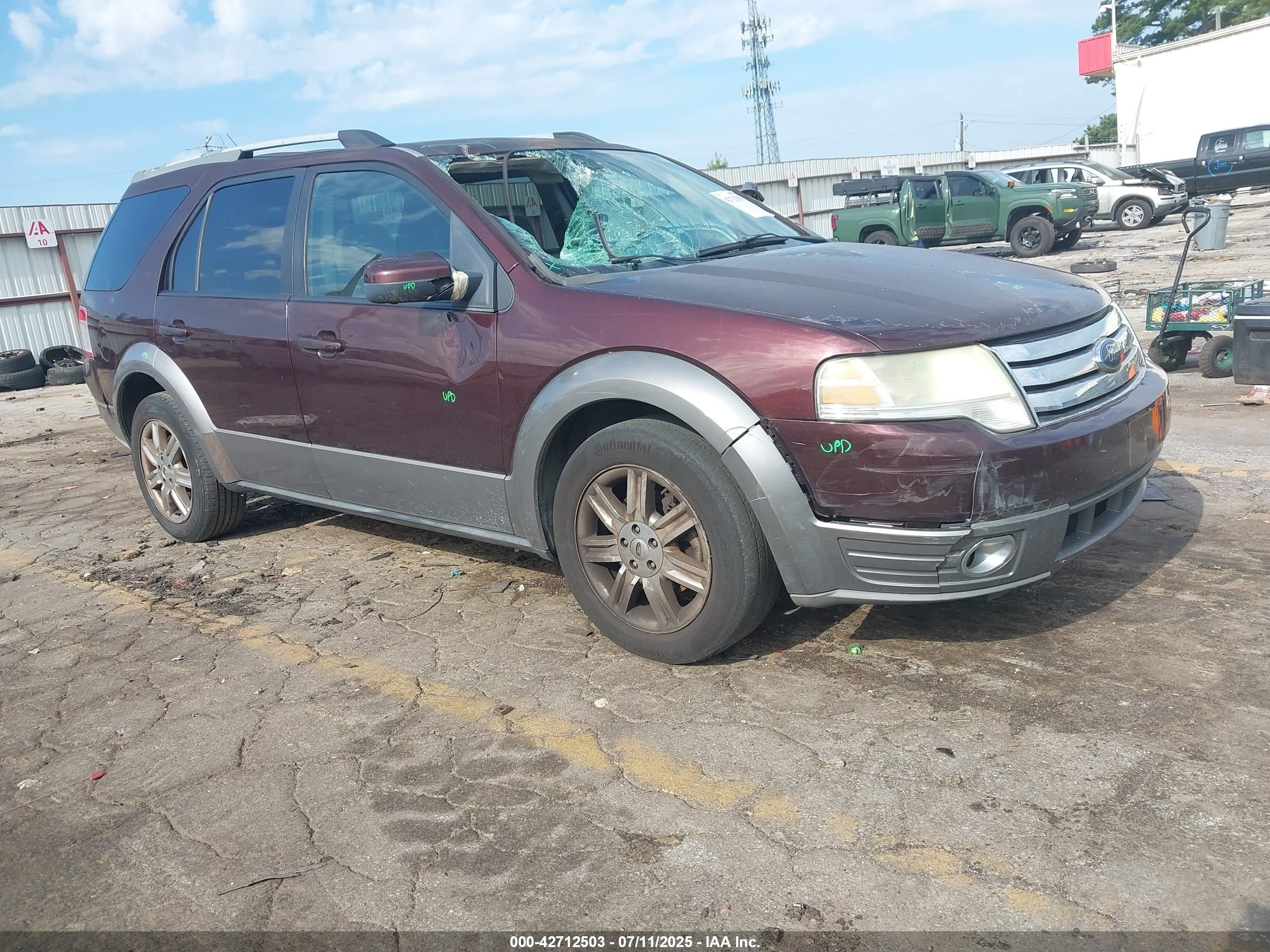 2009 Ford Taurus X Sel Maroon vin: 1FMDK02W99GA00222