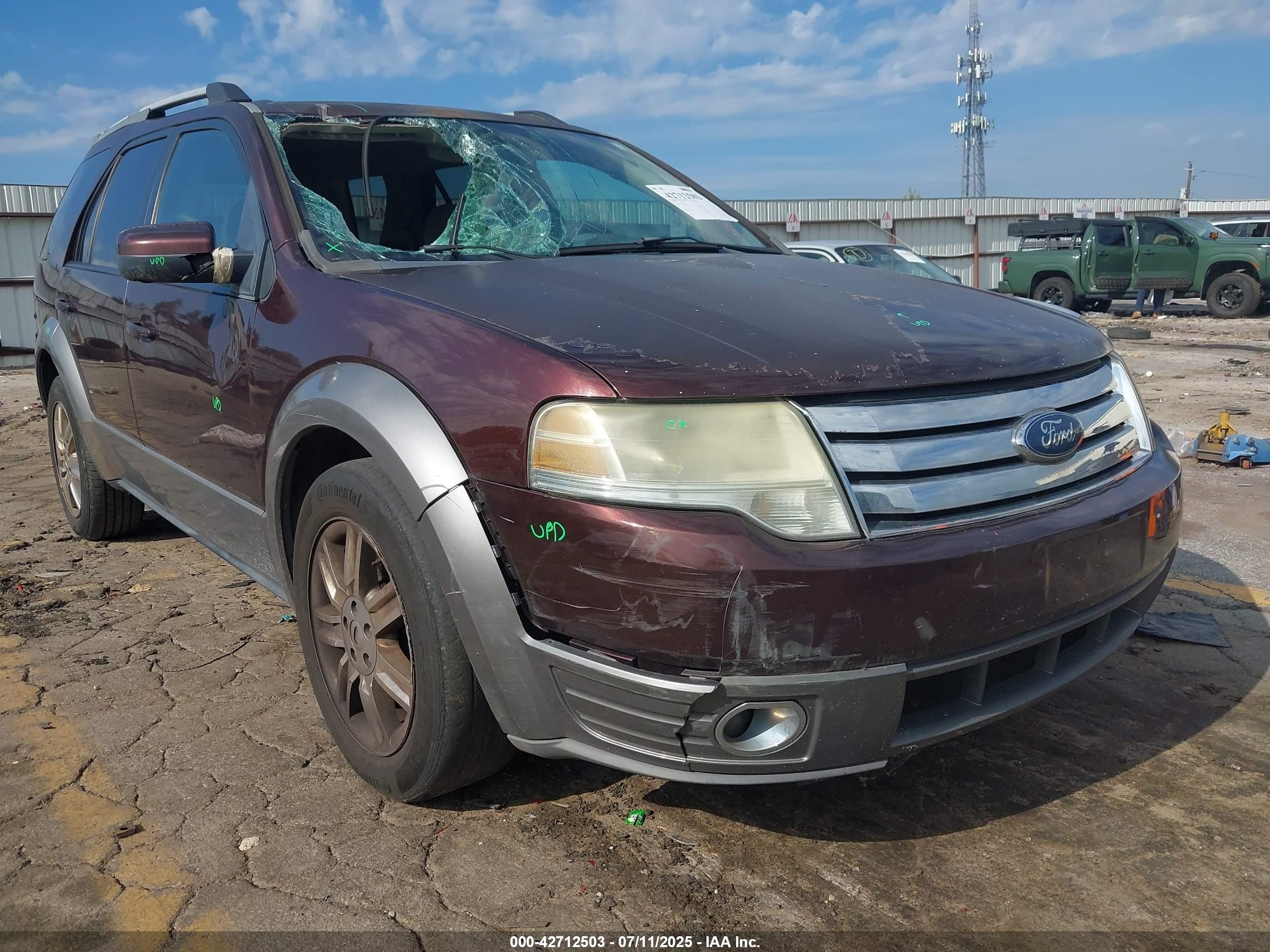 2009 Ford Taurus X Sel Maroon vin: 1FMDK02W99GA00222