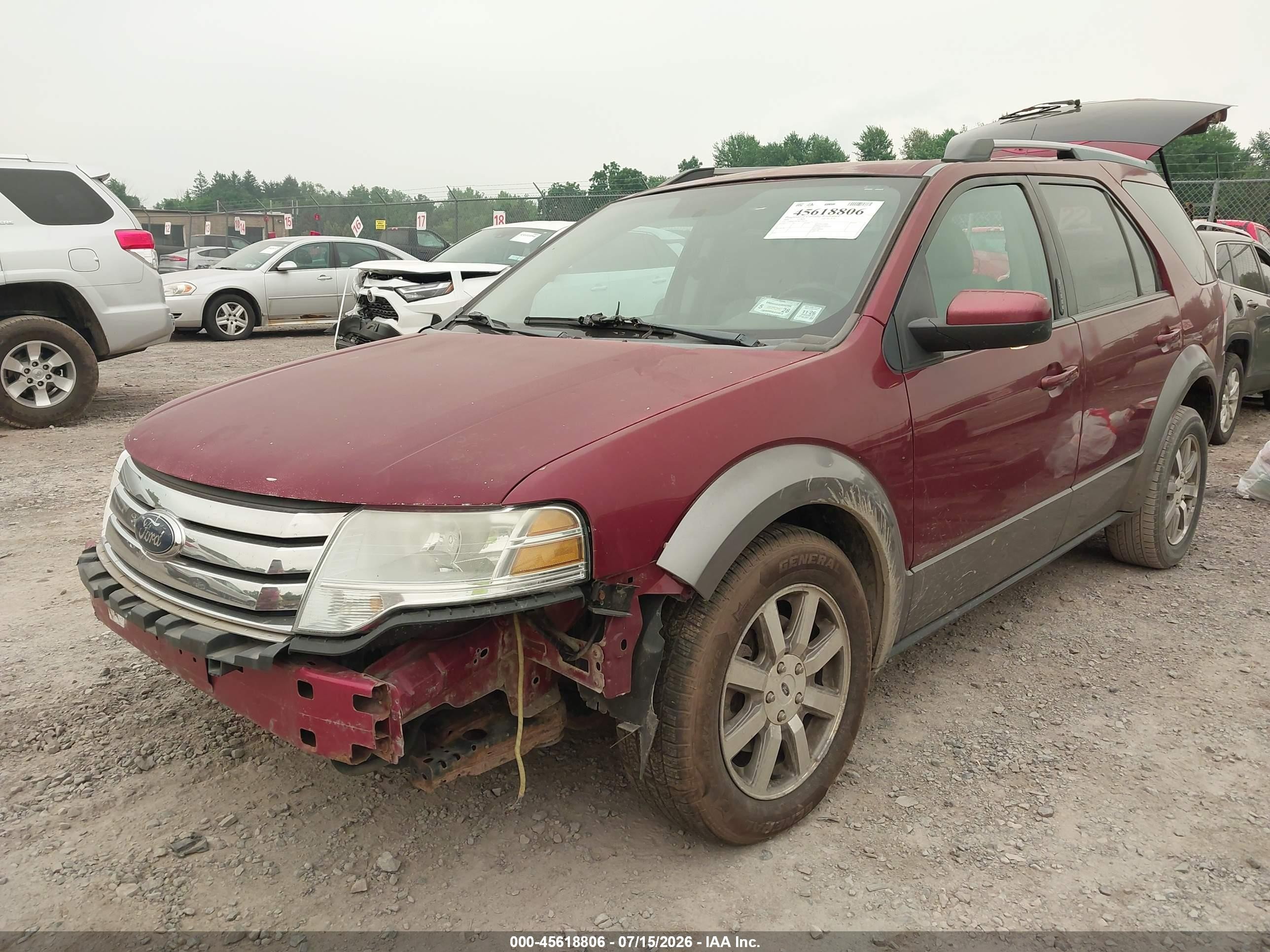 2008 Ford Taurus X Sel Red vin: 1FMDK02WX8GA14516