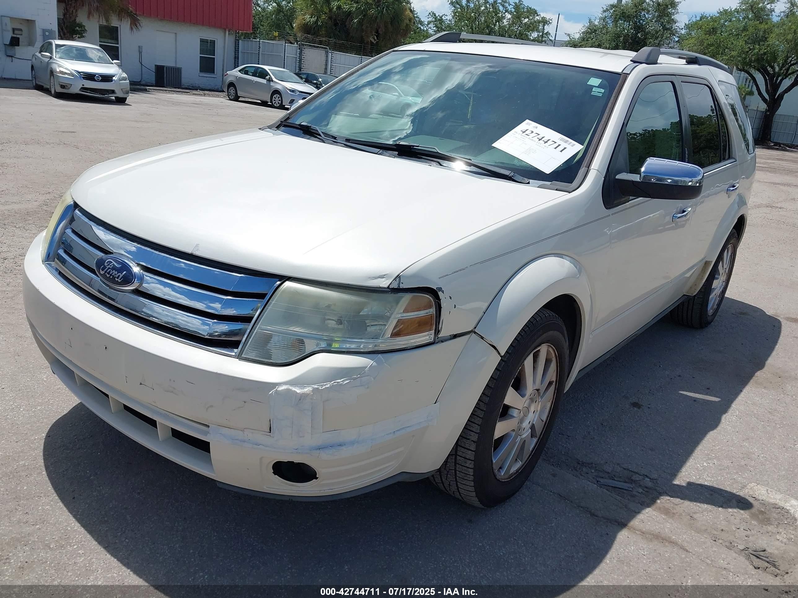 2009 Ford Taurus X Limited White vin: 1FMDK03W09GA06019