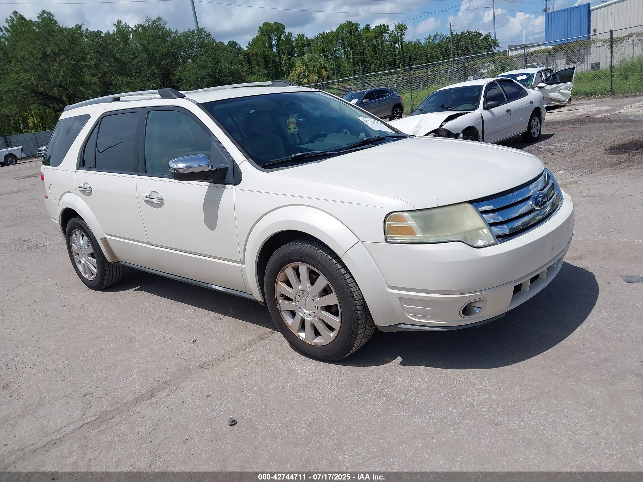 2009 Ford Taurus X Limited White vin: 1FMDK03W09GA06019