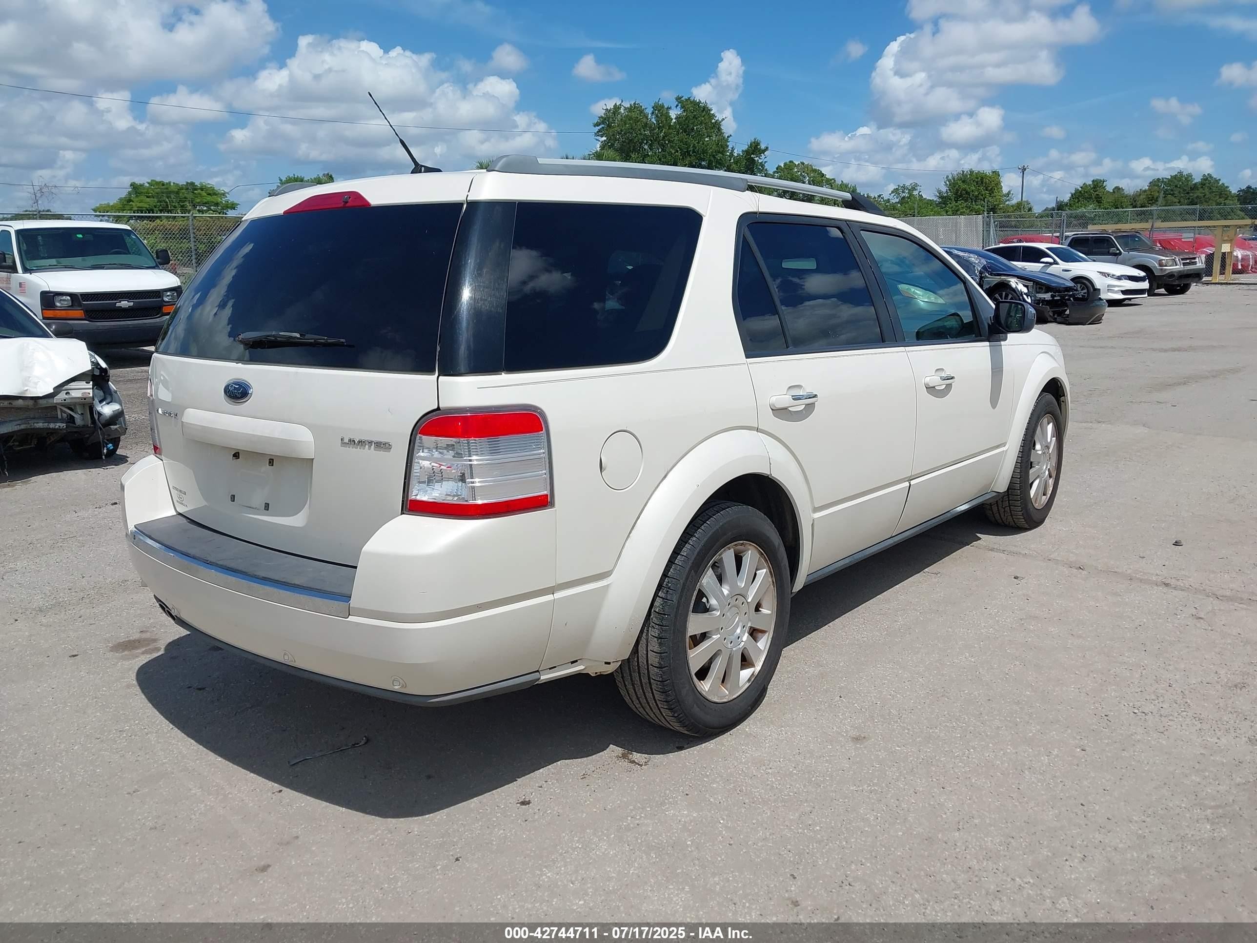2009 Ford Taurus X Limited White vin: 1FMDK03W09GA06019
