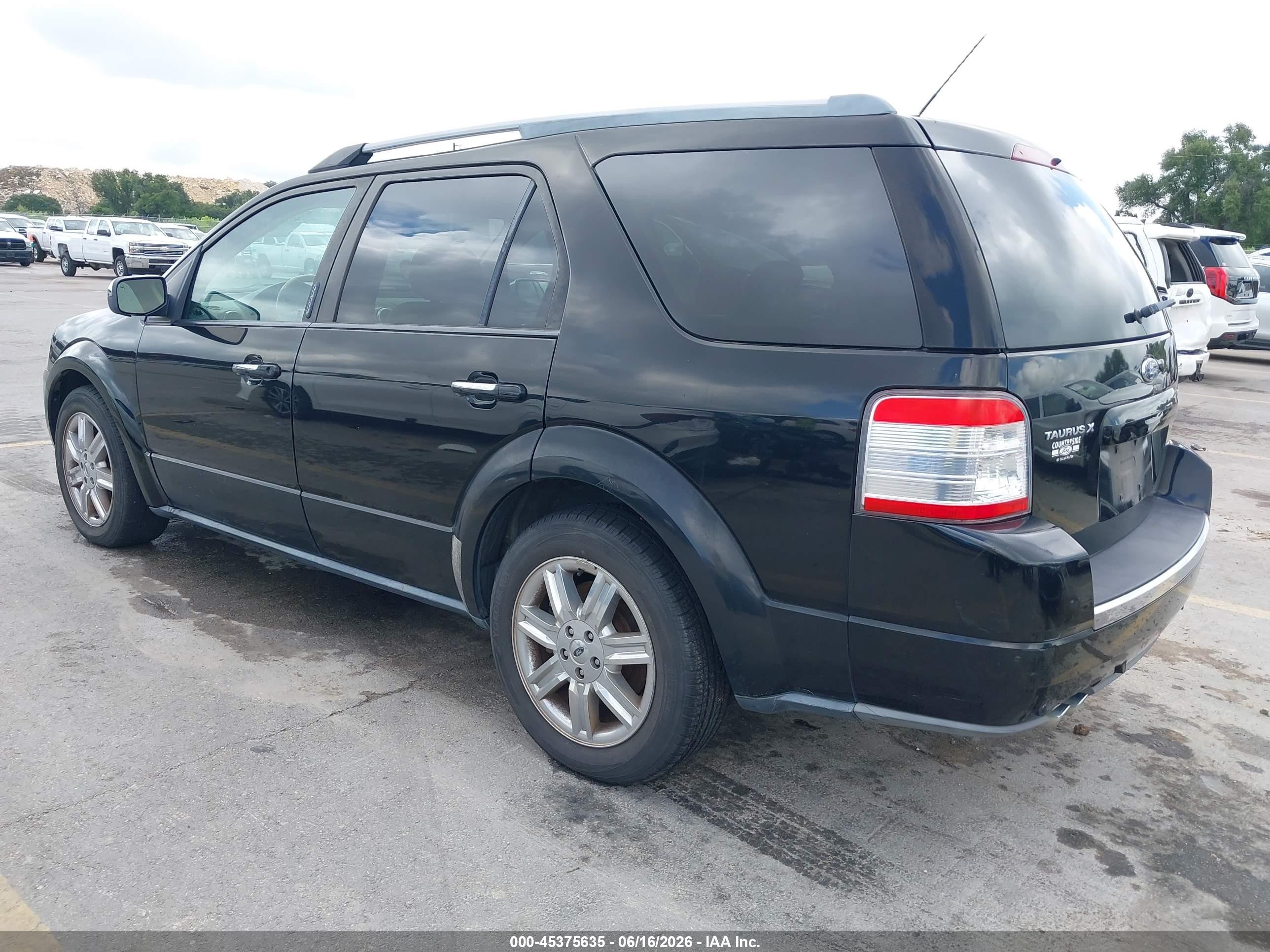 2008 Ford Taurus X Limited Black vin: 1FMDK03W18GA11728