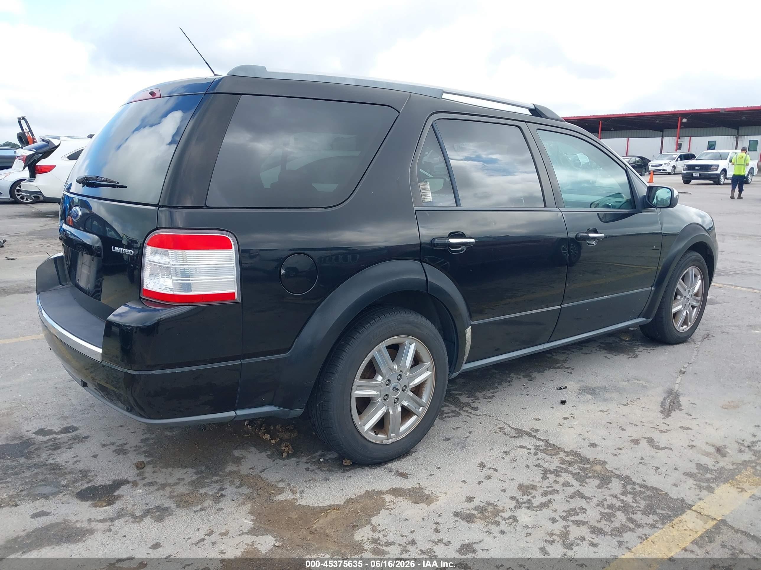 2008 Ford Taurus X Limited Black vin: 1FMDK03W18GA11728
