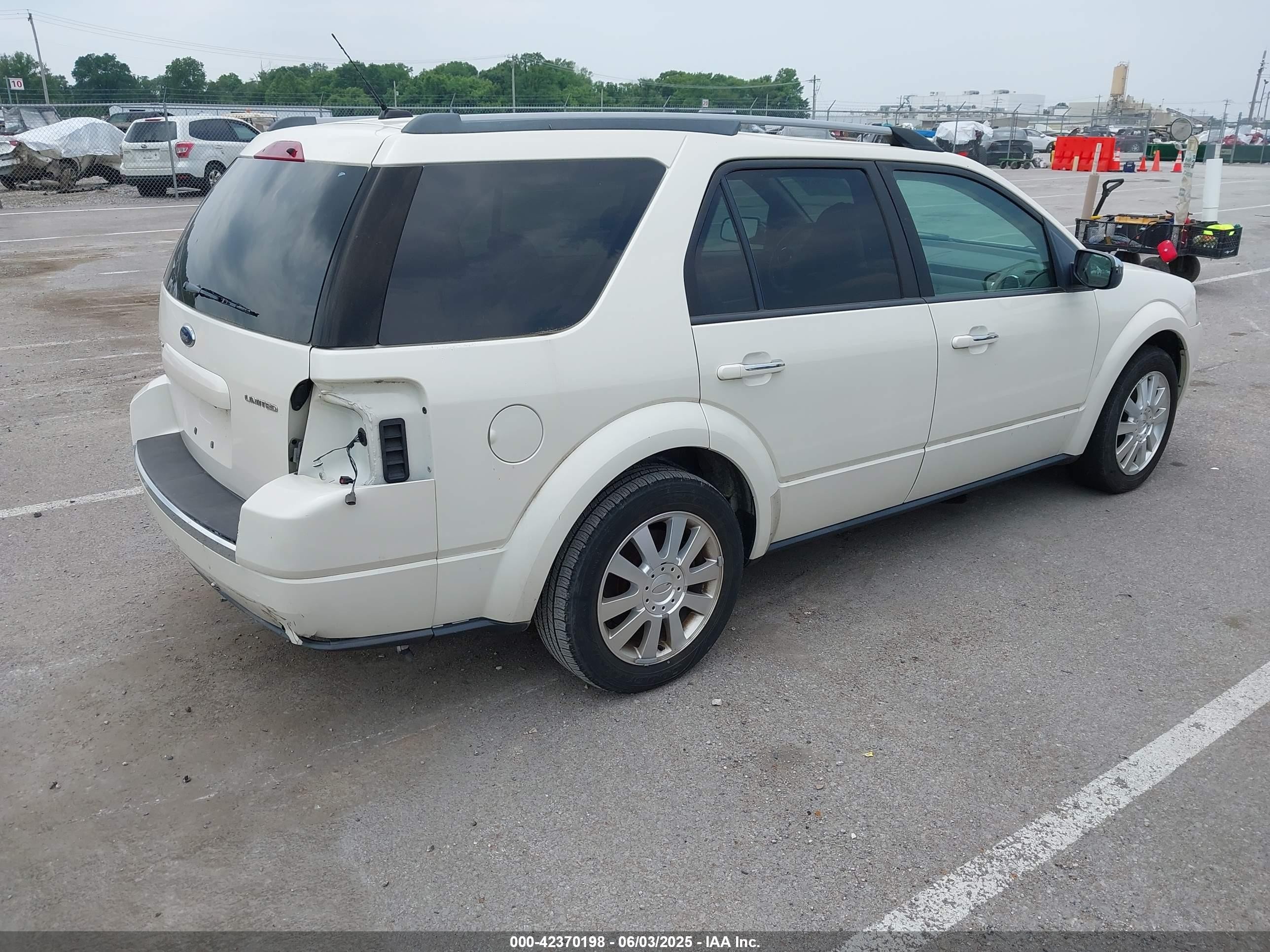 2009 Ford Taurus X Limited White vin: 1FMDK03W29GA02957