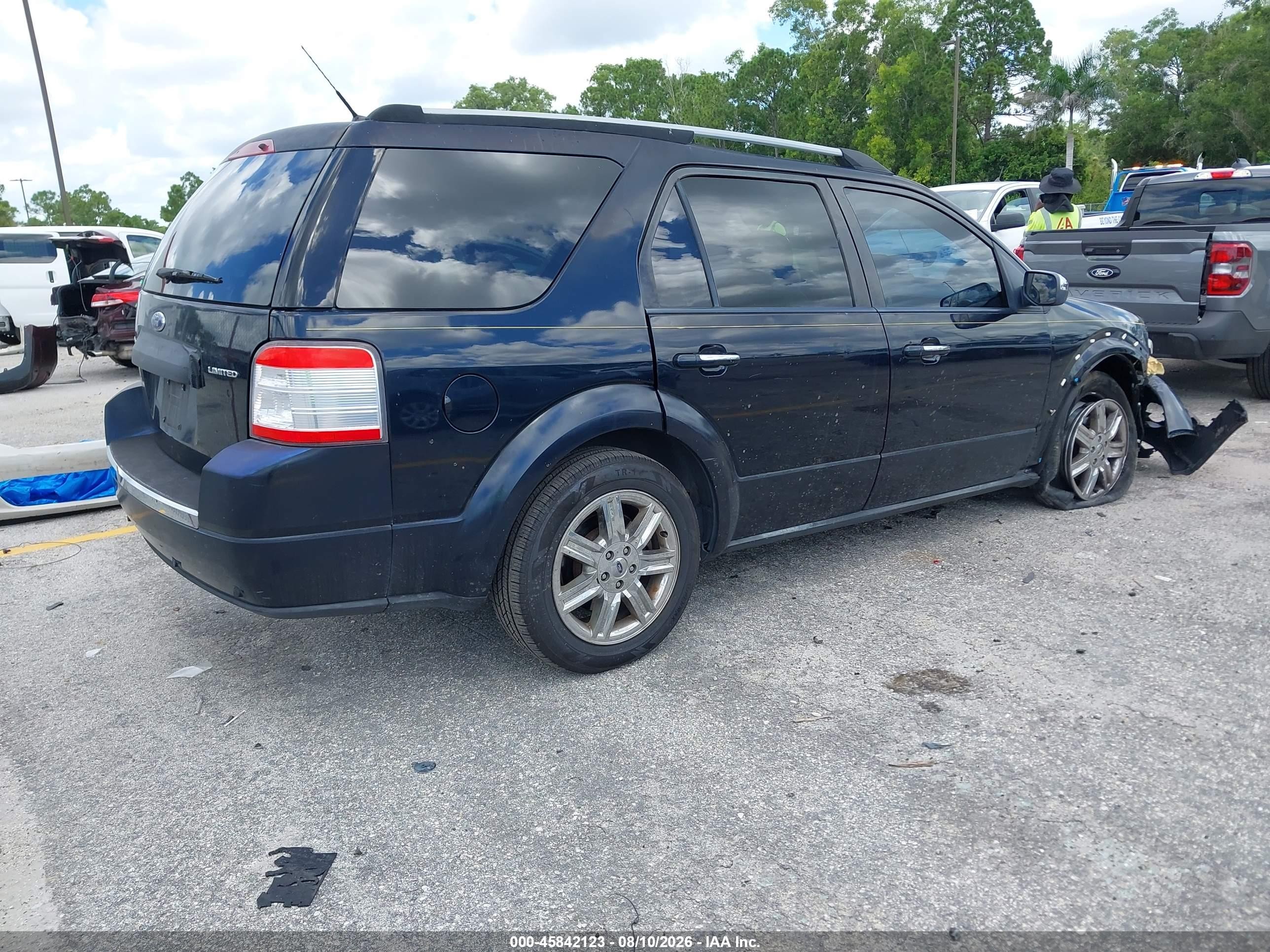2008 Ford Taurus X Limited Black vin: 1FMDK03W48GA07026