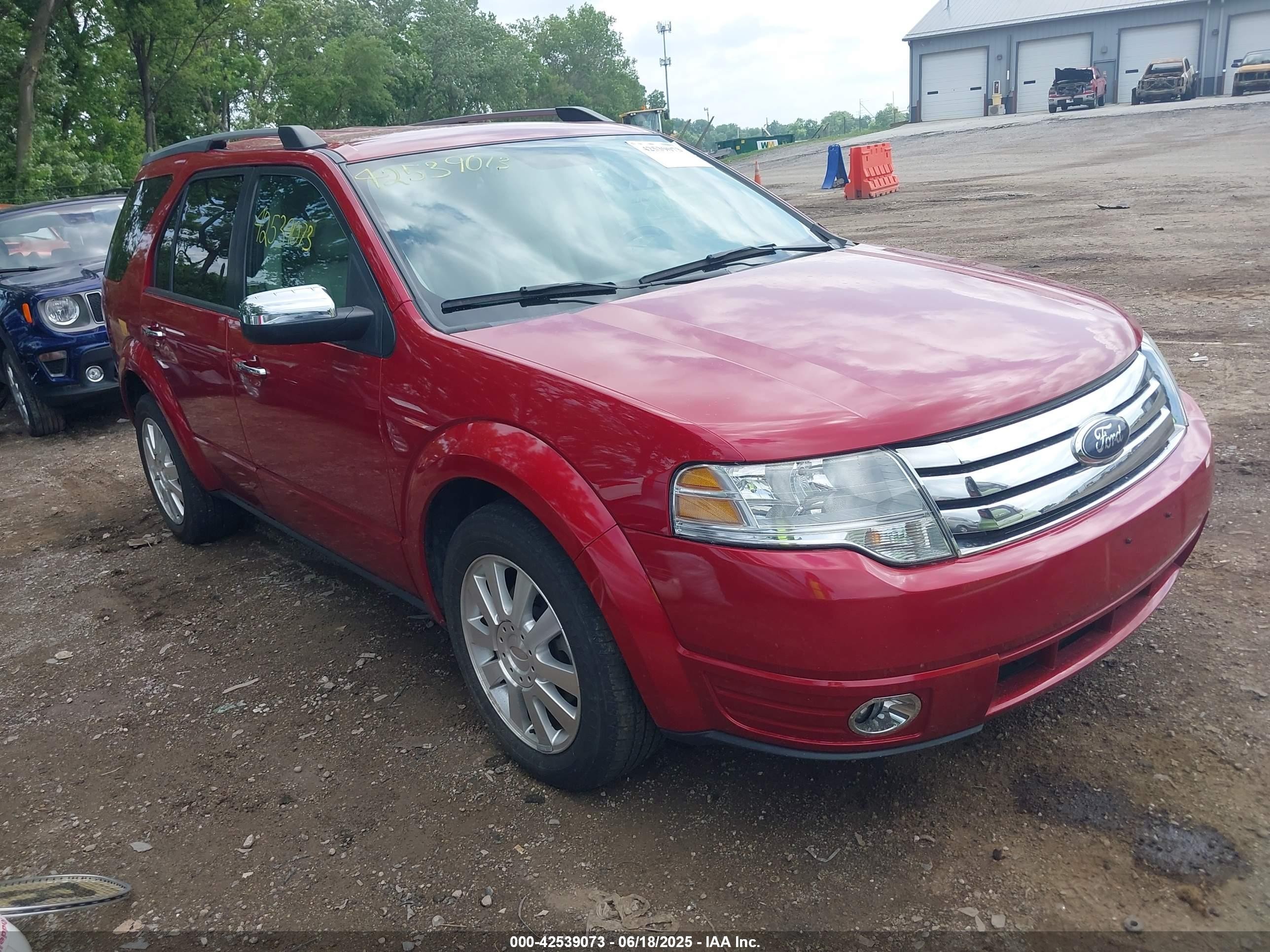 2009 Ford Taurus X Limited Red vin: 1FMDK03W89GA05006