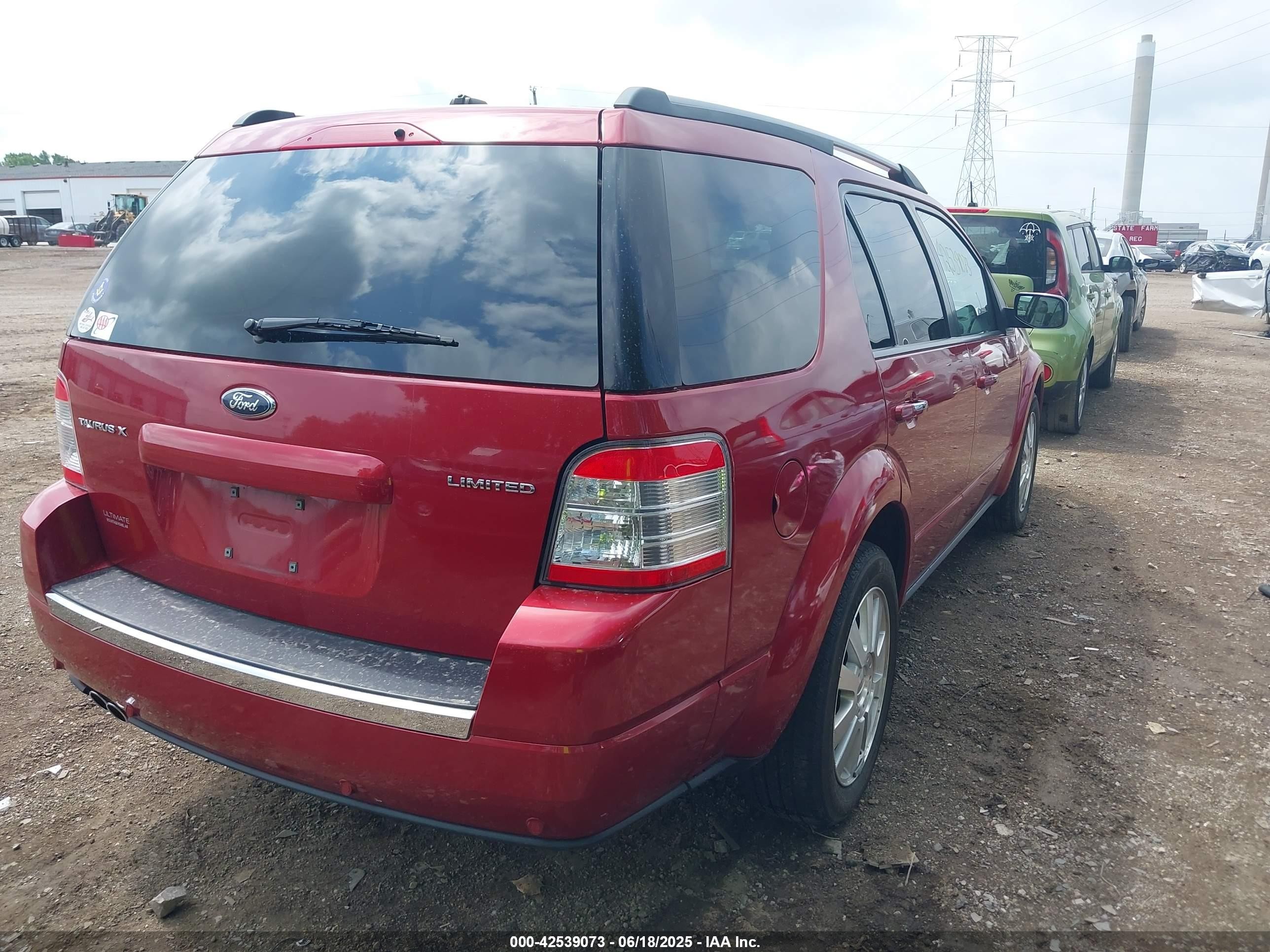 2009 Ford Taurus X Limited Red vin: 1FMDK03W89GA05006