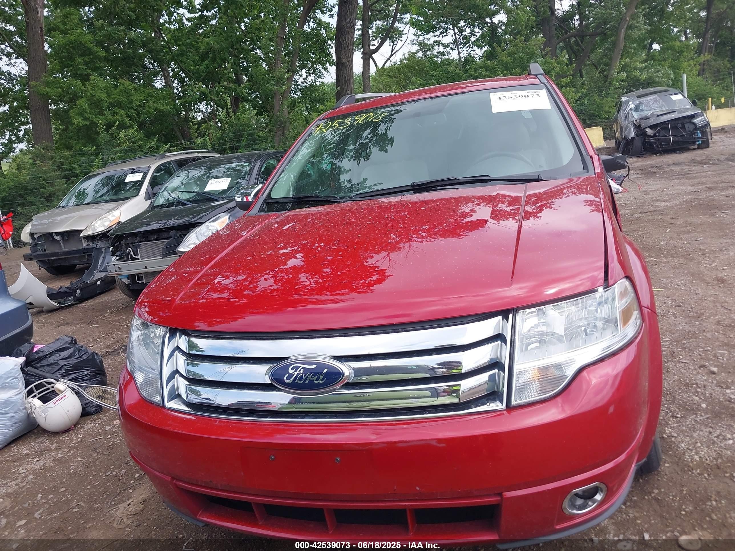 2009 Ford Taurus X Limited Red vin: 1FMDK03W89GA05006