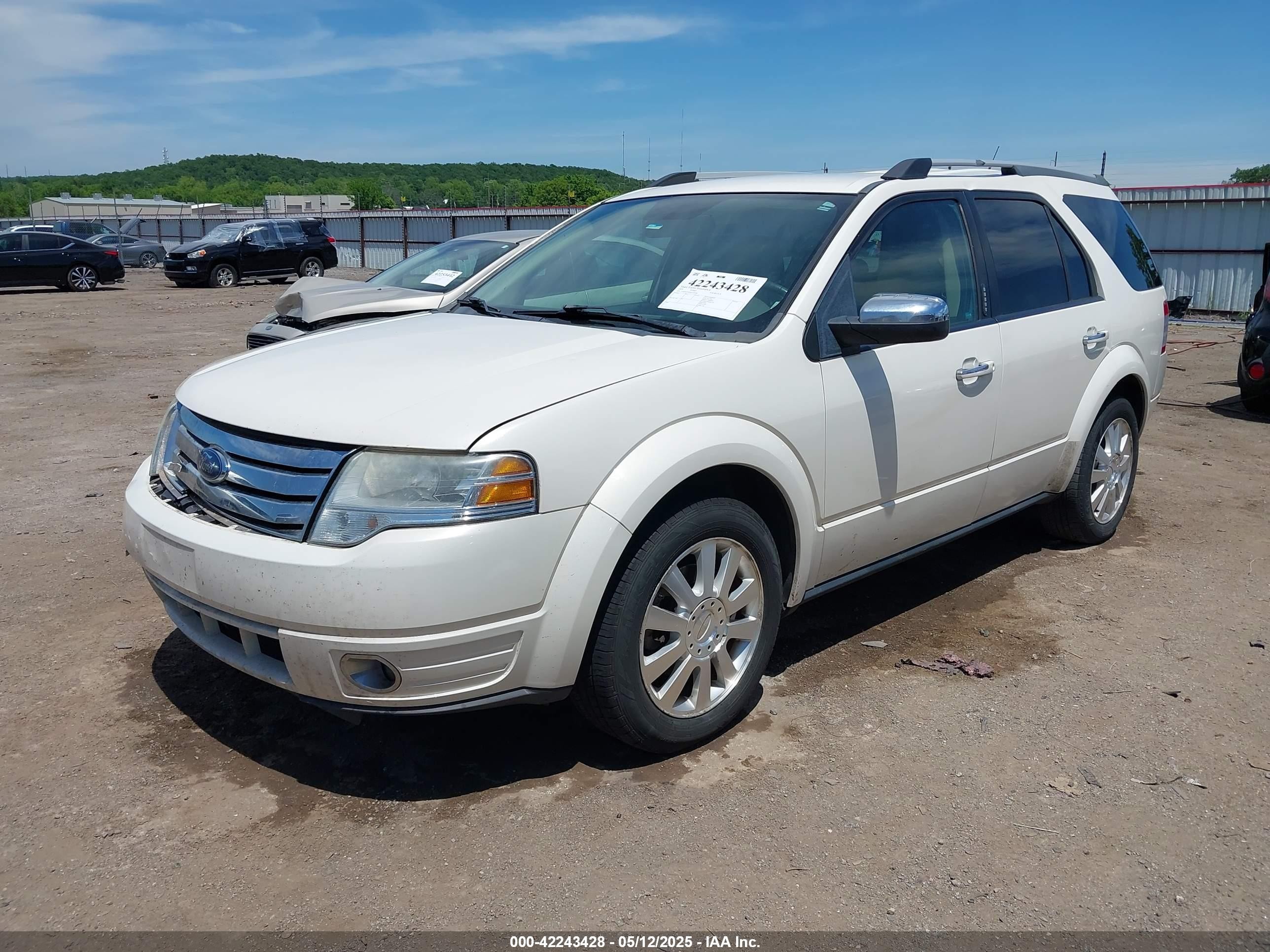 2009 Ford Taurus X Limited White vin: 1FMDK03W99GA03698