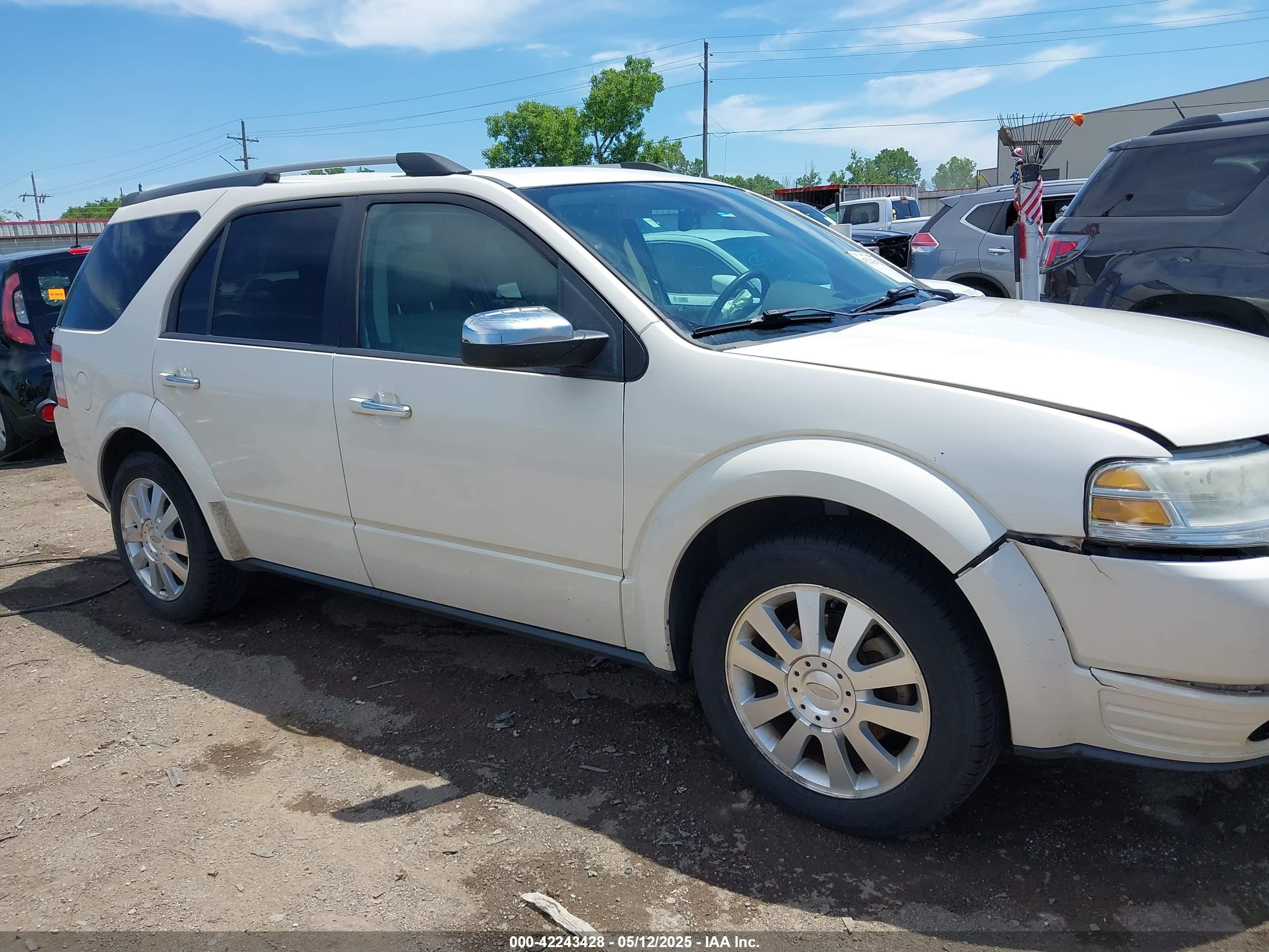 2009 Ford Taurus X Limited White vin: 1FMDK03W99GA03698