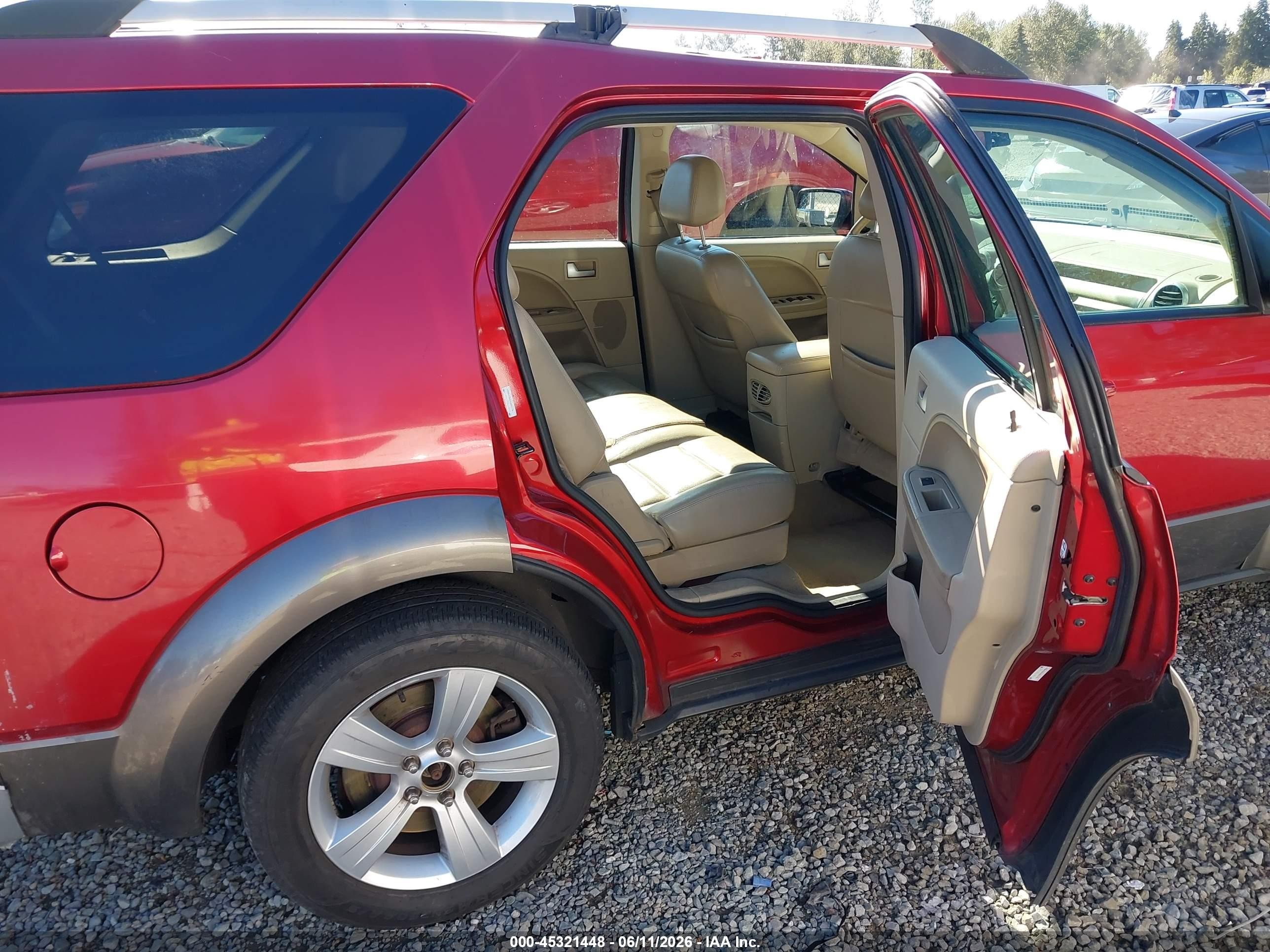 2007 Ford Freestyle Sel Red vin: 1FMDK05197GA27174