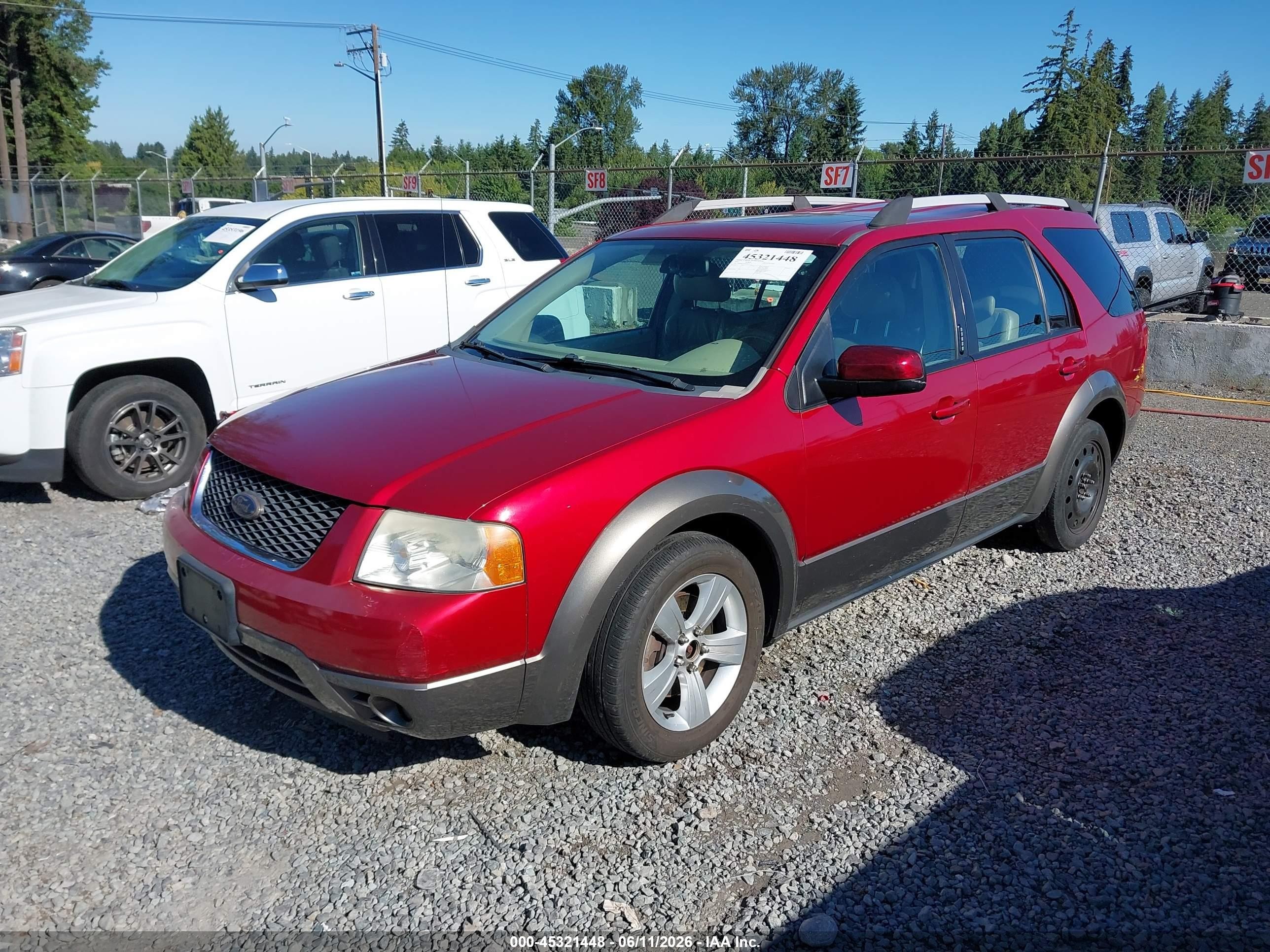 2007 Ford Freestyle Sel Red vin: 1FMDK05197GA27174
