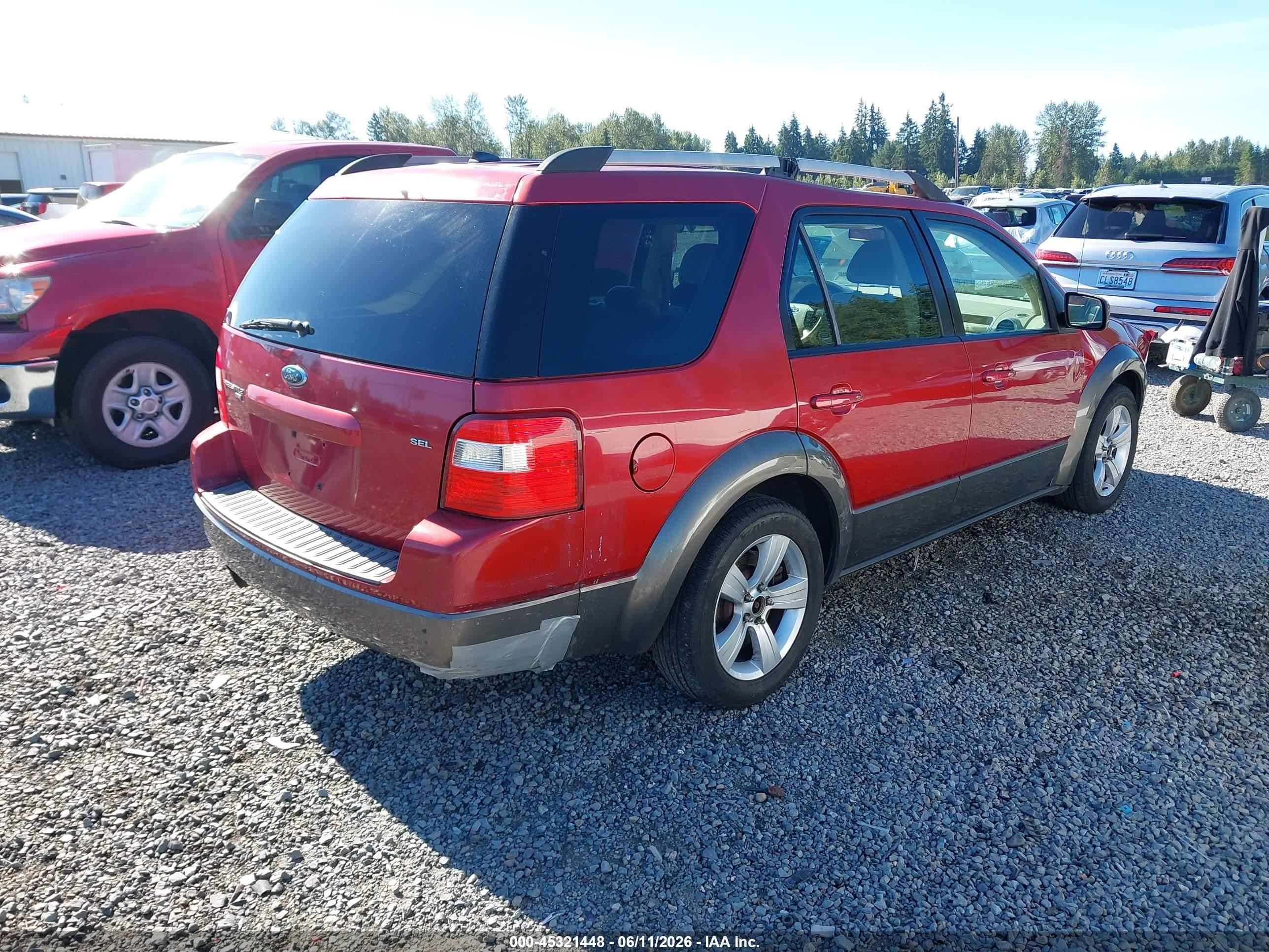 2007 Ford Freestyle Sel Red vin: 1FMDK05197GA27174