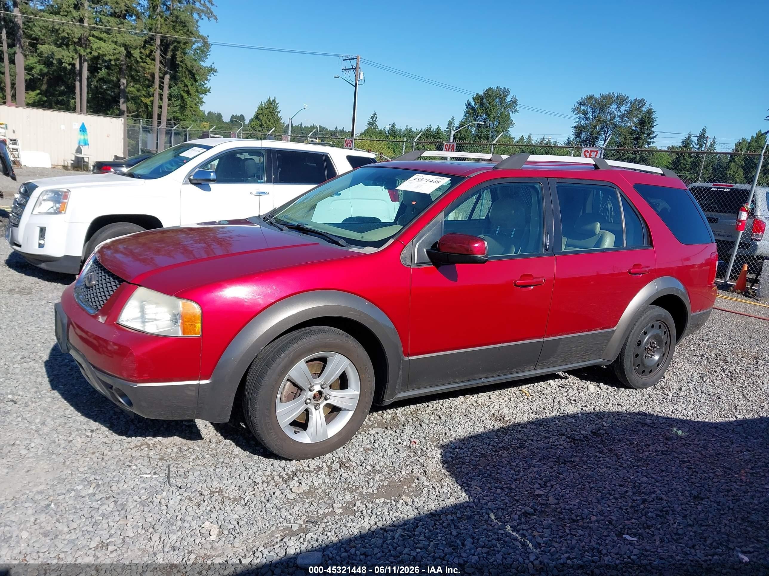 2007 Ford Freestyle Sel Red vin: 1FMDK05197GA27174