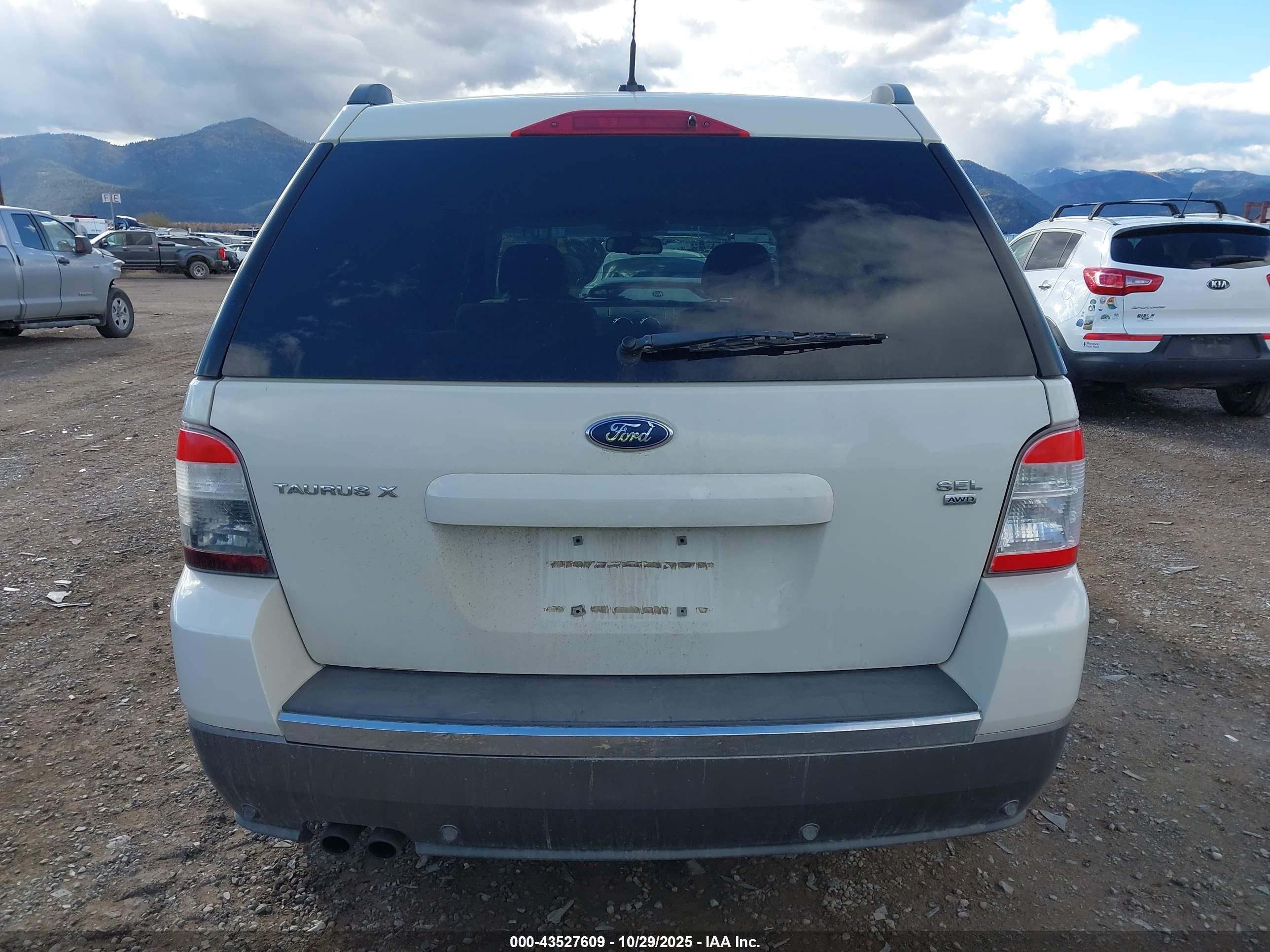 2009 Ford Taurus X Sel White vin: 1FMDK05W19GA06205