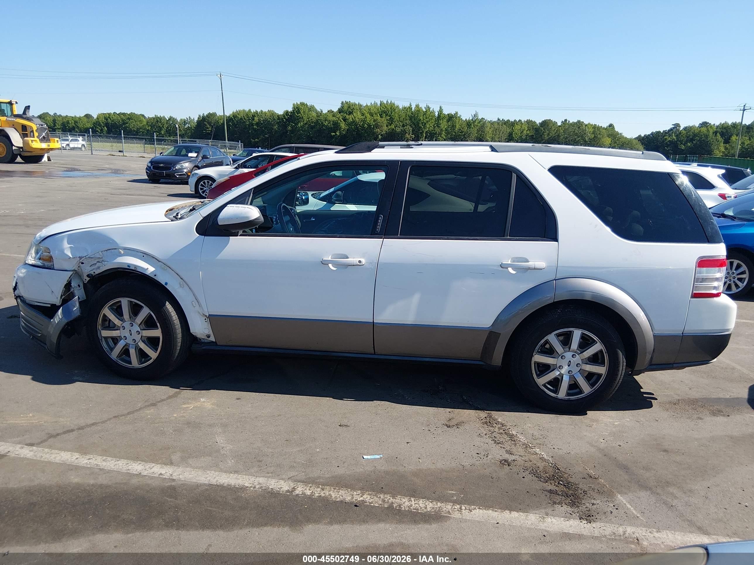 2008 Ford Taurus X Sel White vin: 1FMDK05W28GA33170